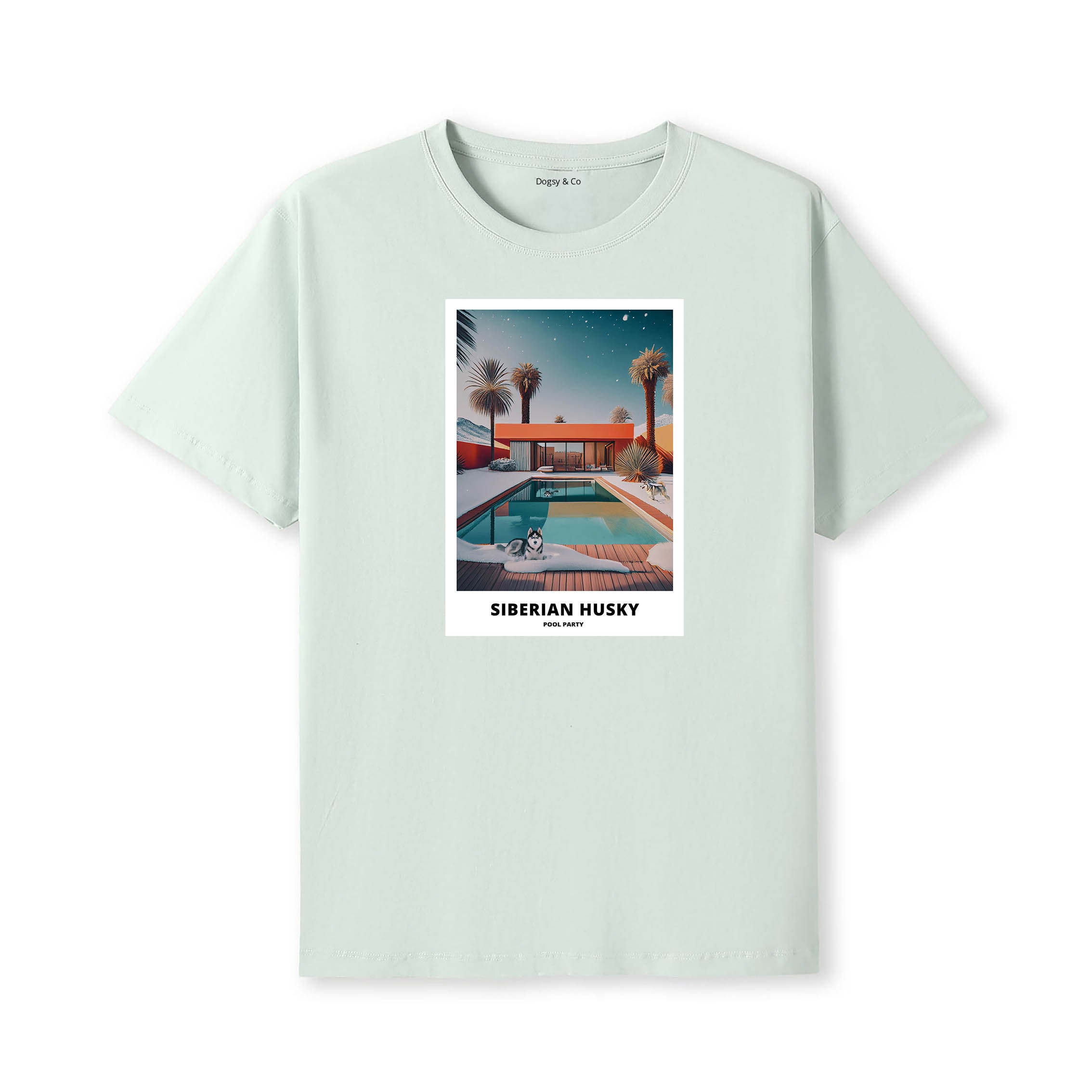 Siberian Husky Pool Party T-shirt
