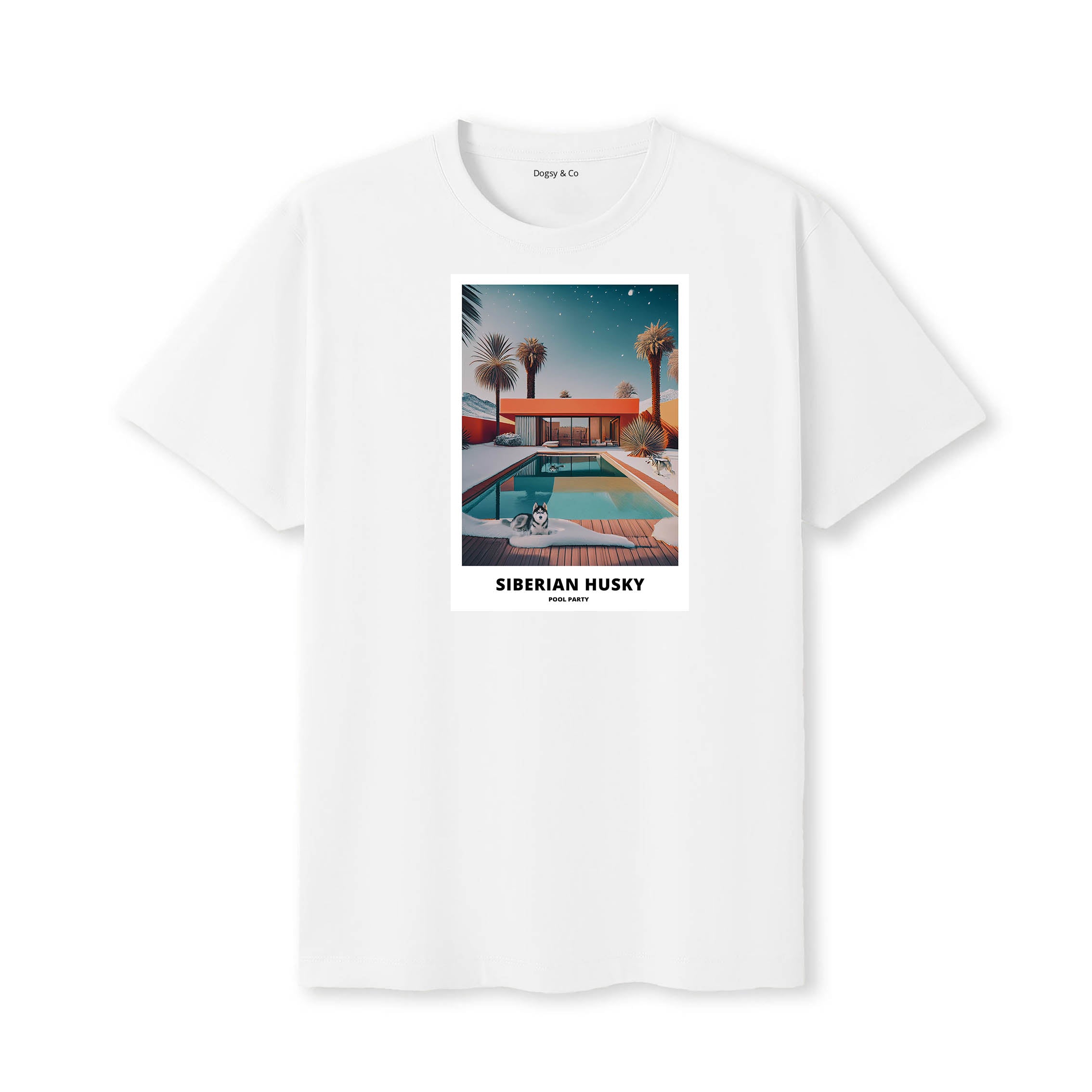 Siberian Husky Pool Party T-shirt