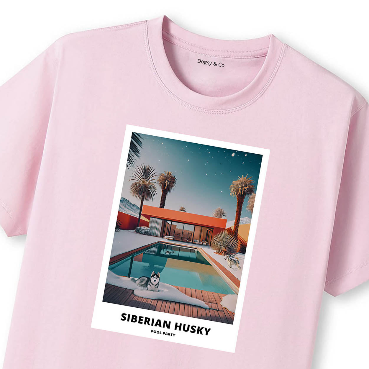 Siberian Husky Pool Party T-shirt