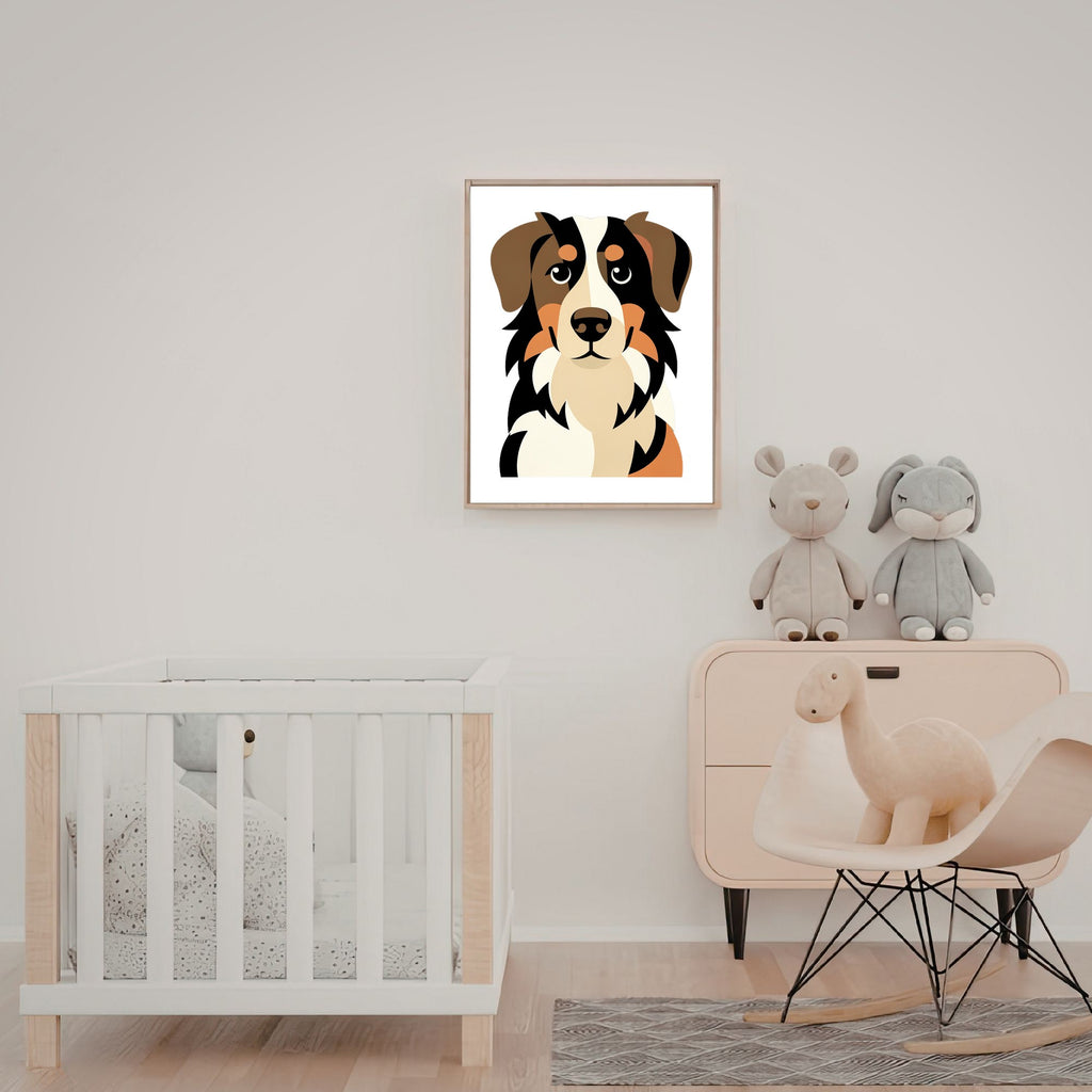 Bold Block Art Print - Framed Nursery Mockup
