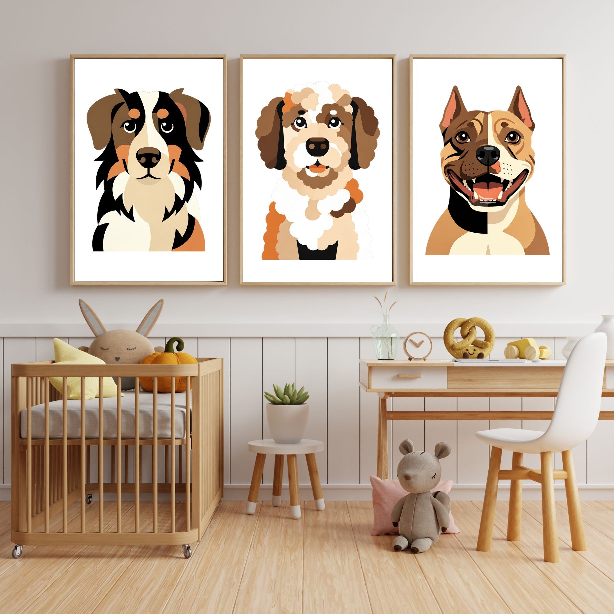Bold Block Art Print - Framed Nursery Mockup
