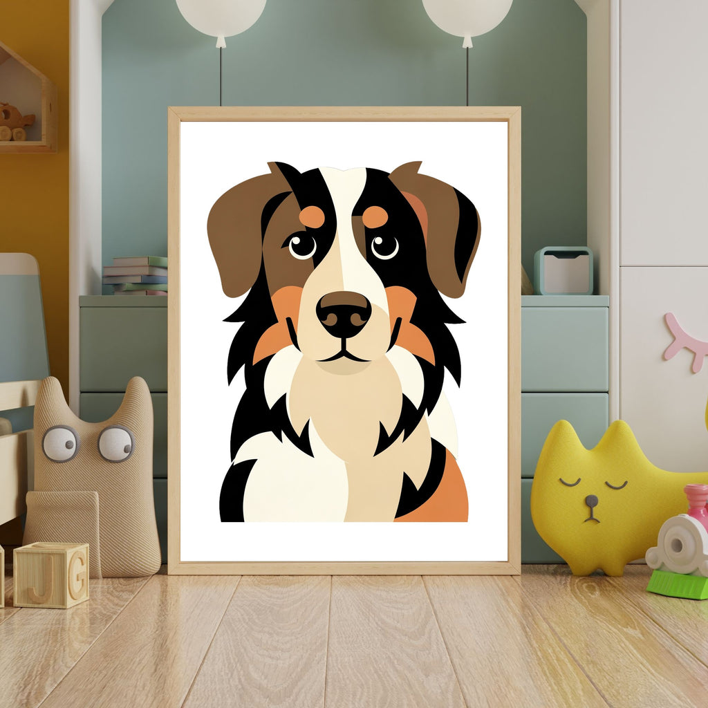 Bold Block Art Print - Framed Nursery Mockup