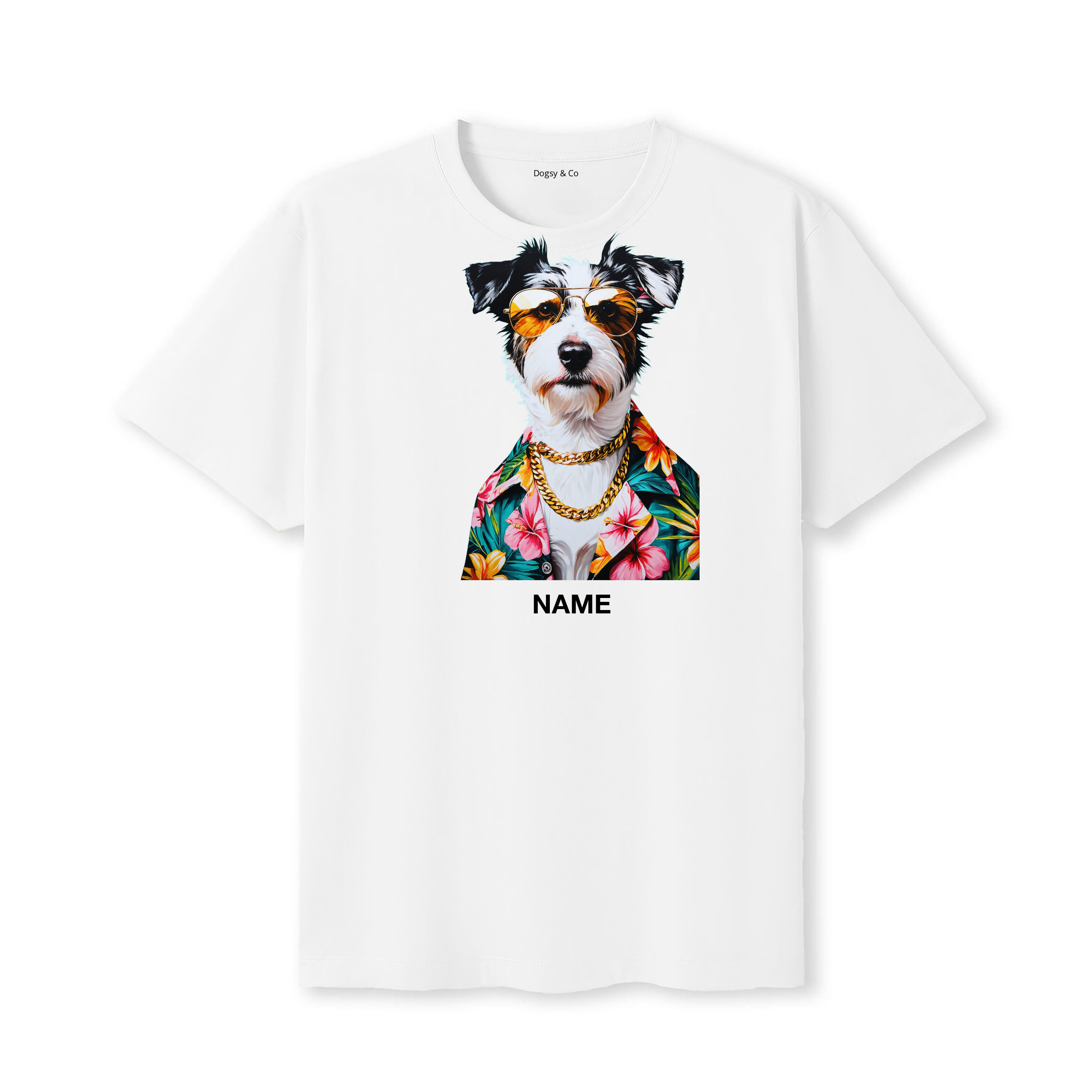 Smithfield Sheepdog Hawaii Dog Custom T-Shirt - White