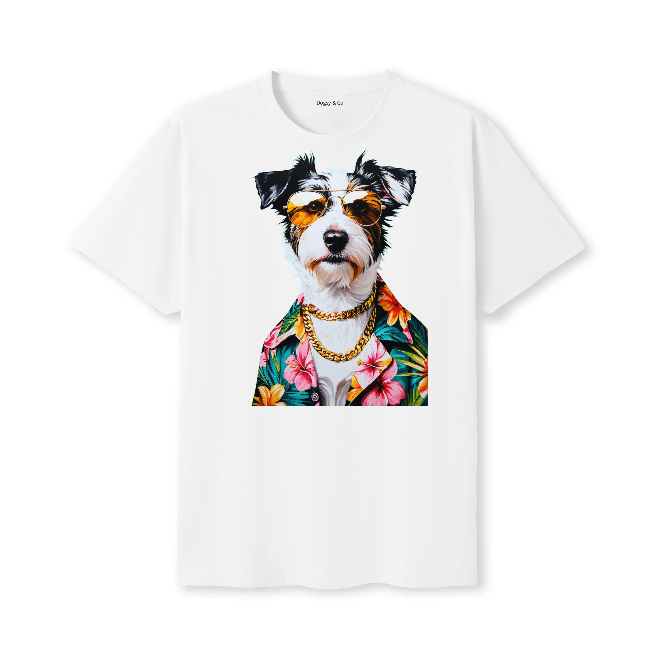 Smithfield Sheepdog Hawaii Dog T-Shirt - White