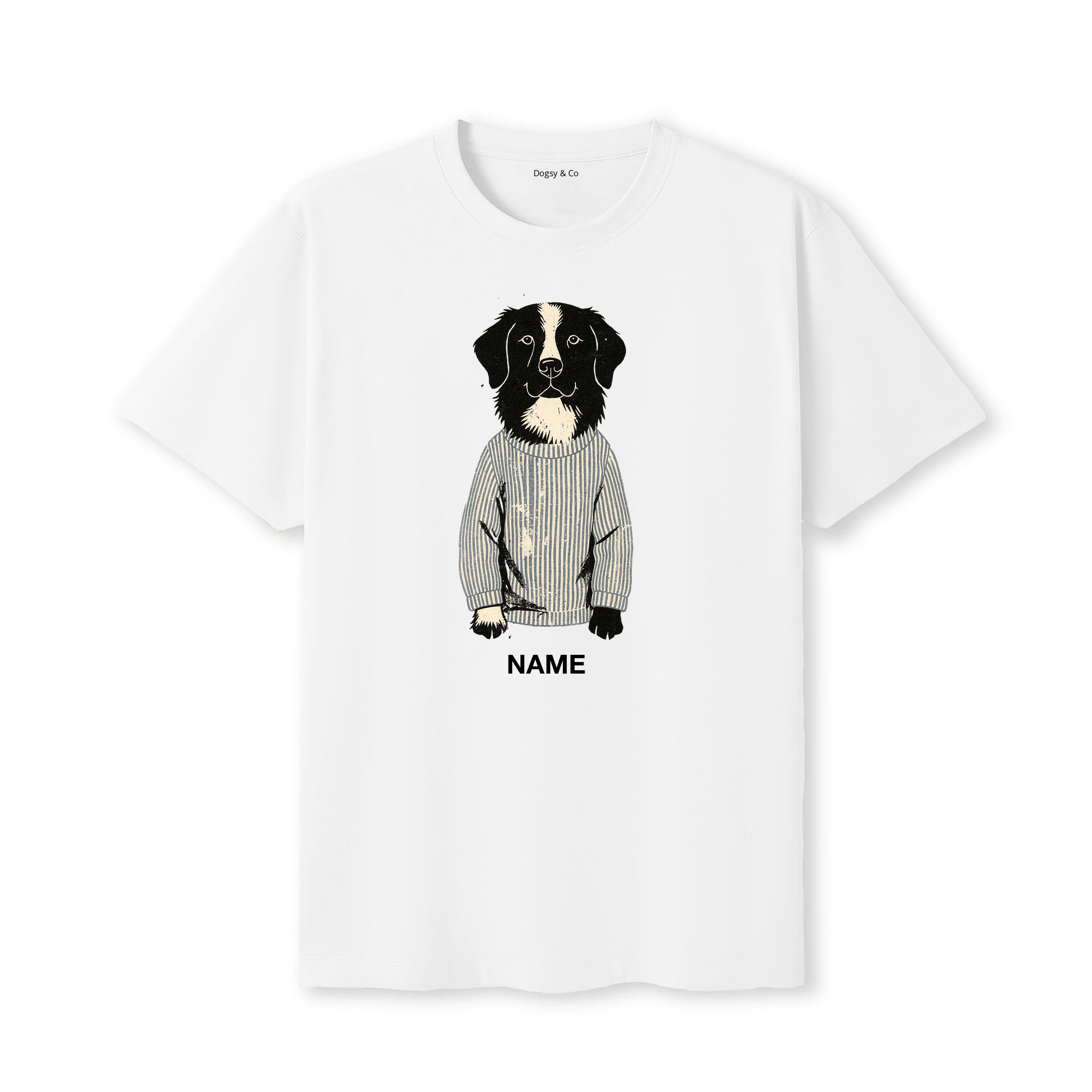 Smithfield Sheepdog Jumper Dog Custom T-Shirt - White