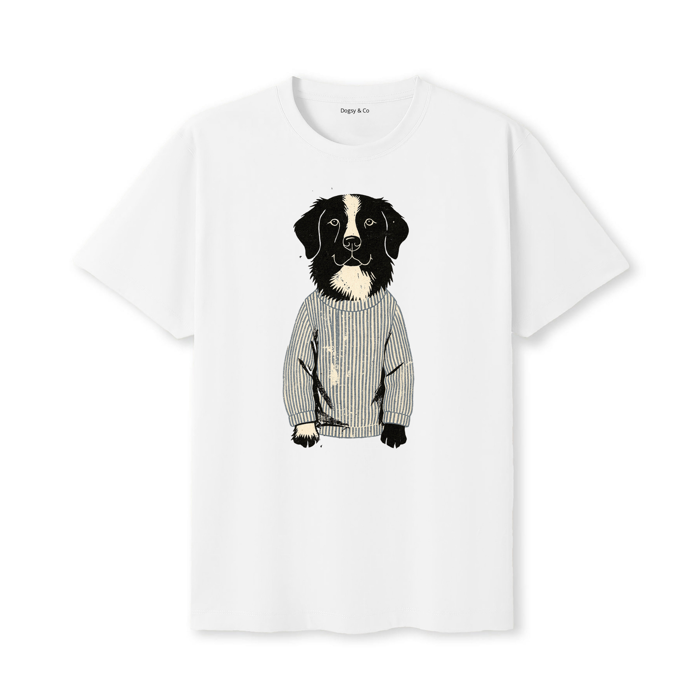 Smithfield Sheepdog Jumper Dog T-Shirt - White