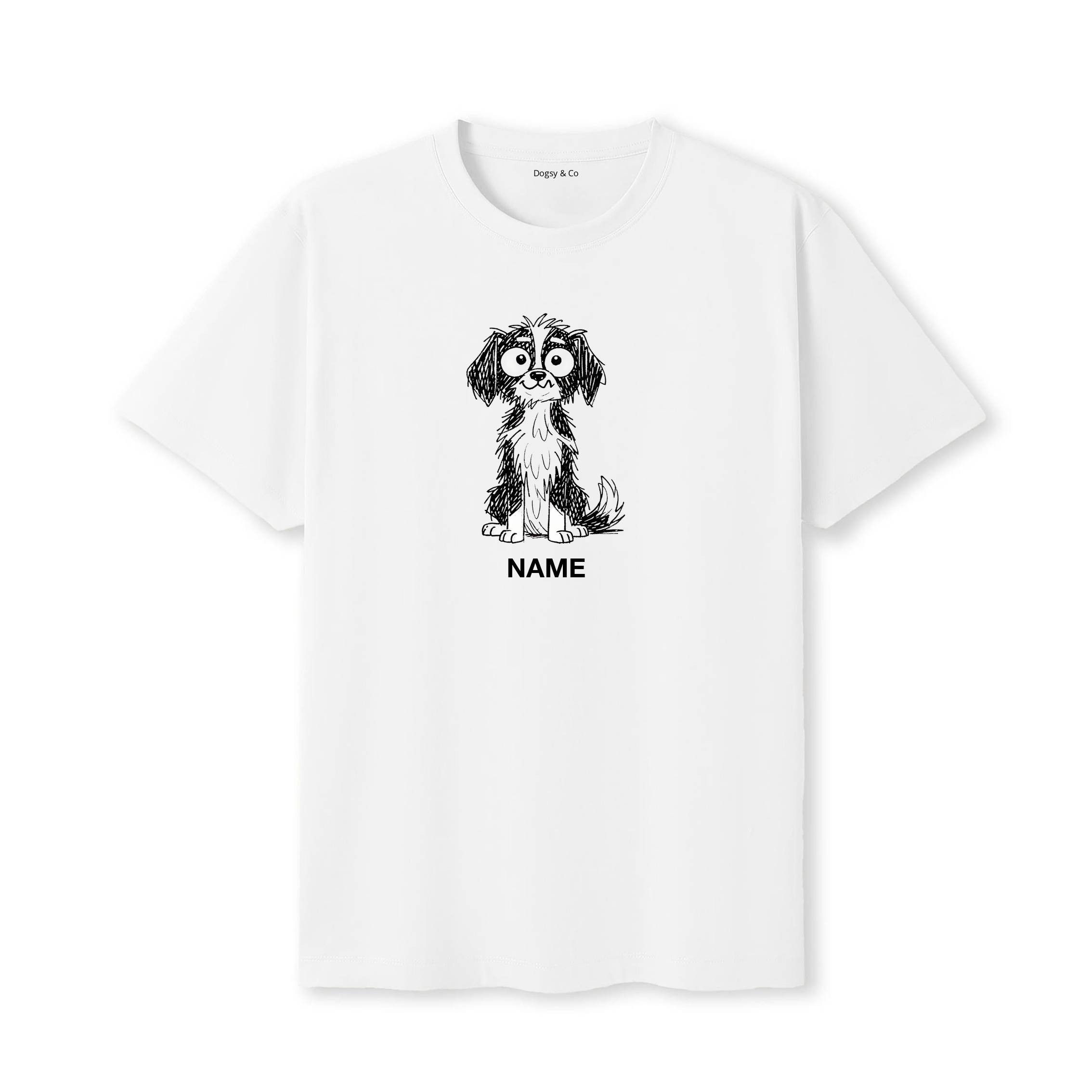 Smithfield Sheepdog Scraggy Dog Custom T-Shirt - White