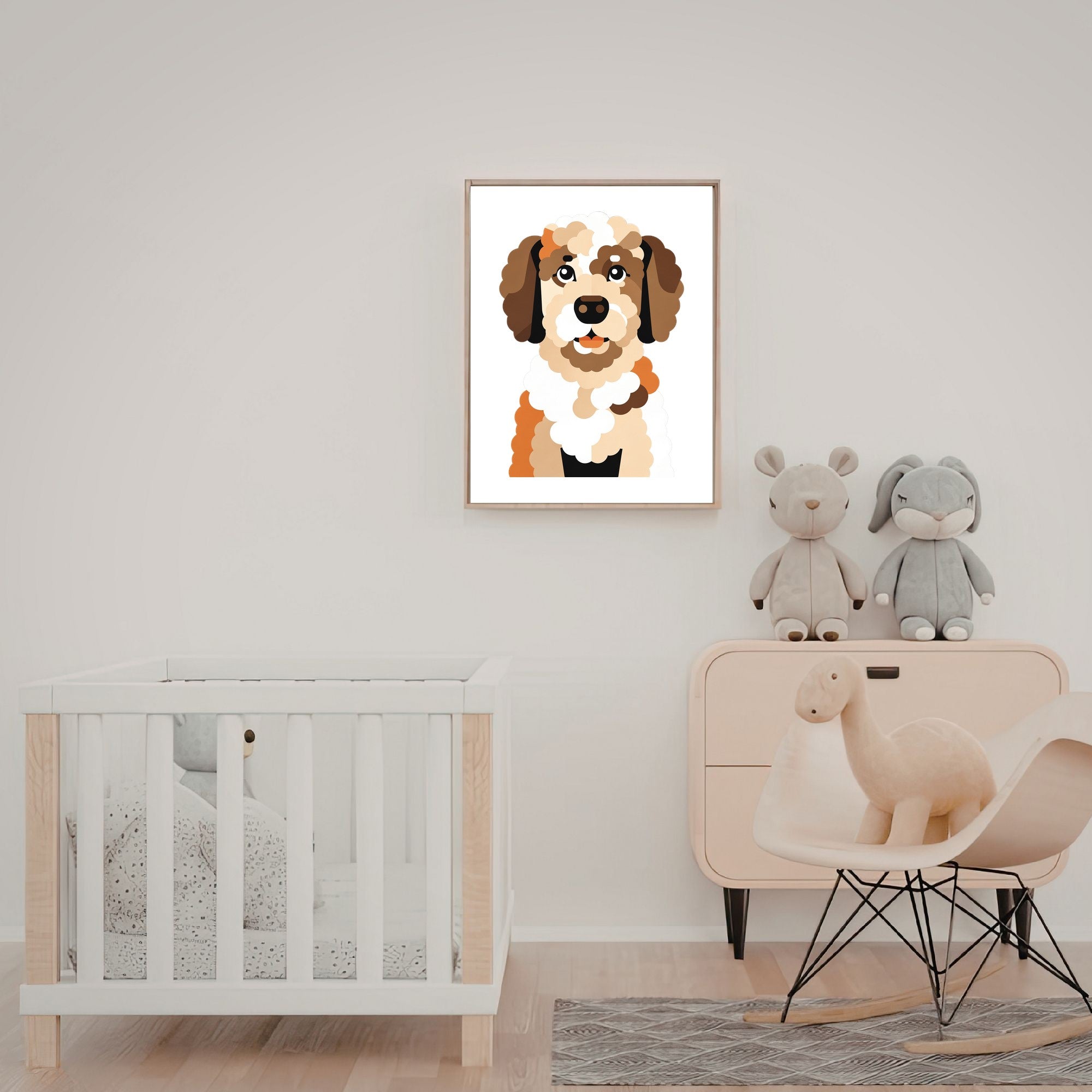 Bold Block Art Print - Framed Nursery Mockup
