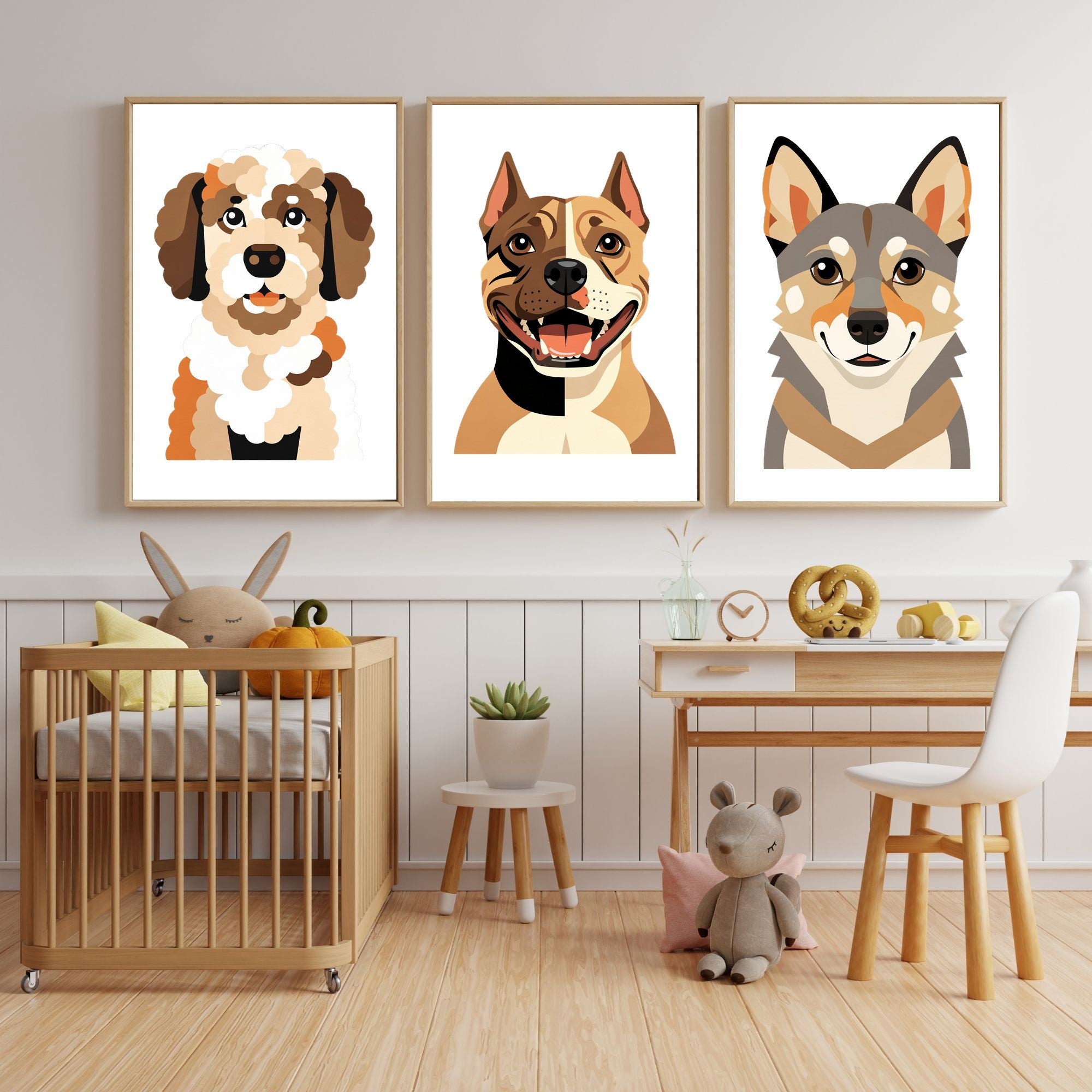 Bold Block Art Print - Framed Nursery Mockup