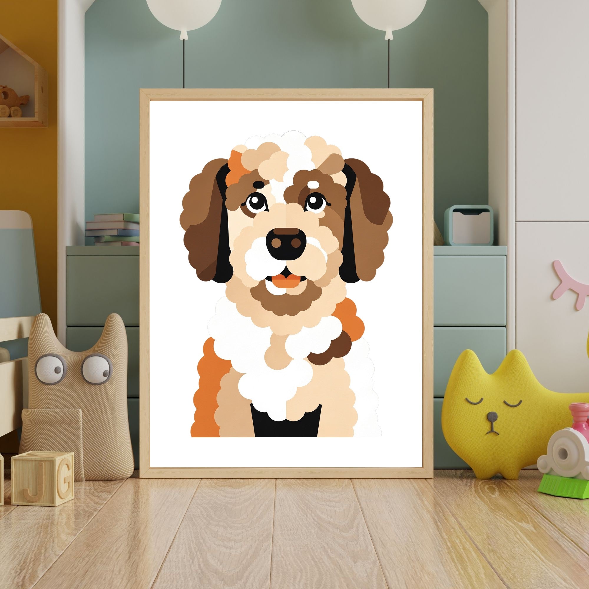 Bold Block Art Print - Framed Nursery Mockup