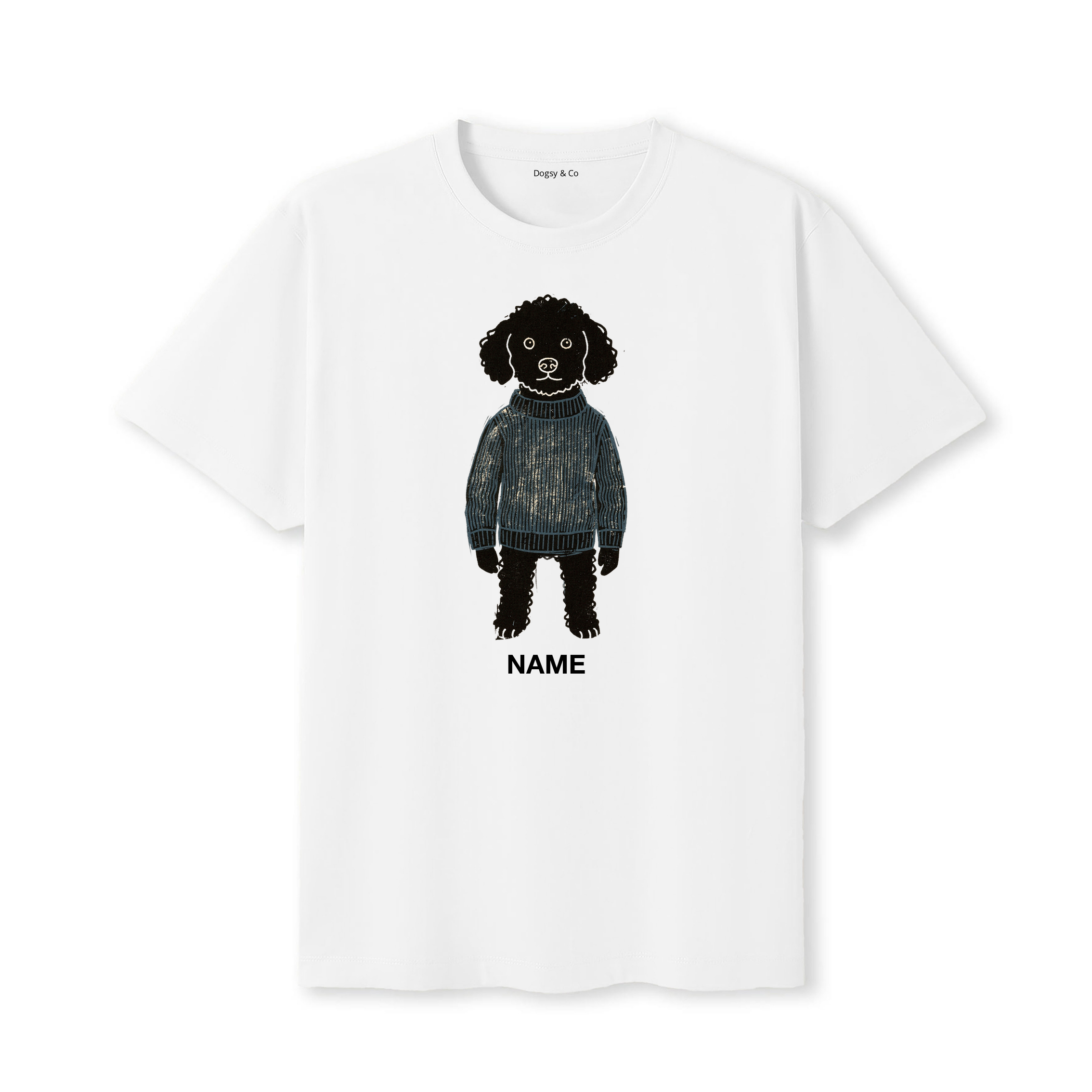 Spanish Water Dog Jumper Dog Custom T-Shirt - White
