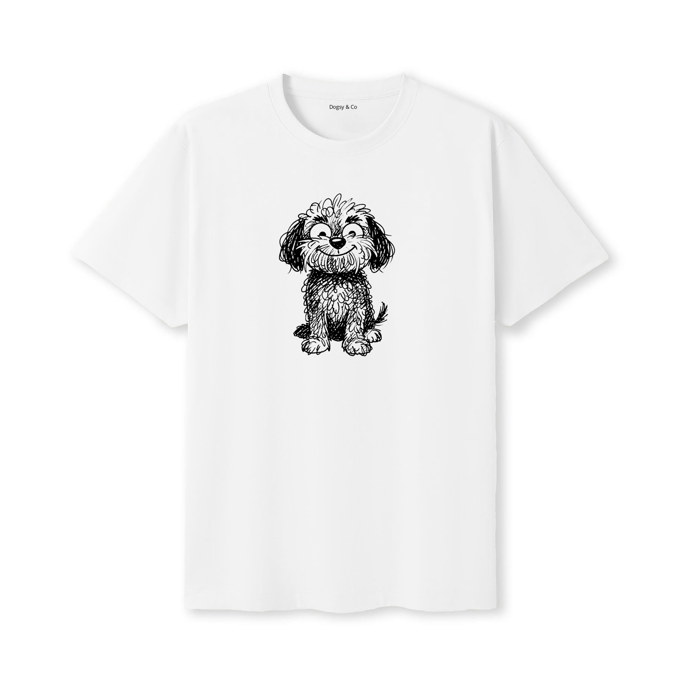 Spanish Water Dog Scraggy Dog T-Shirt - White
