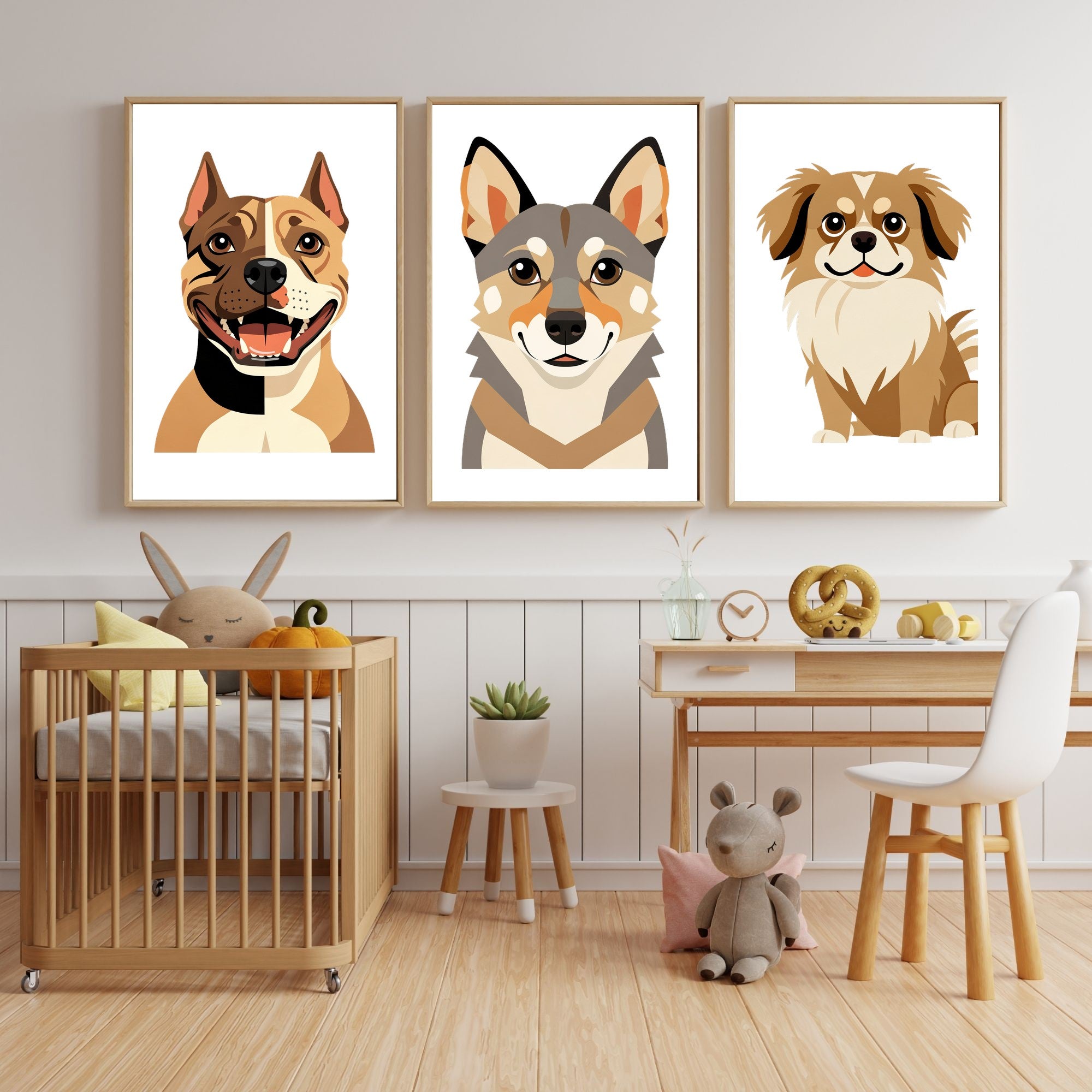 Bold Block Art Print - Framed Nursery Mockup
