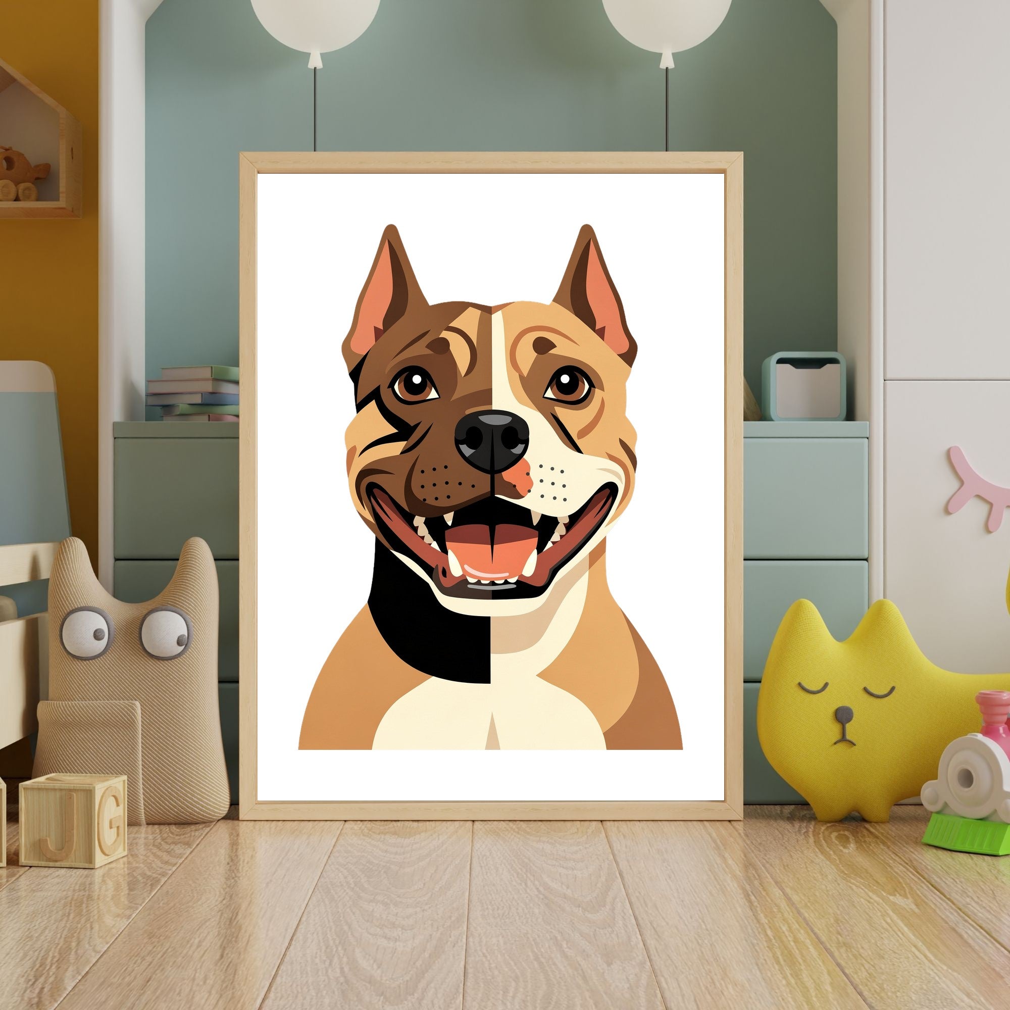 Bold Block Art Print - Framed Nursery Mockup