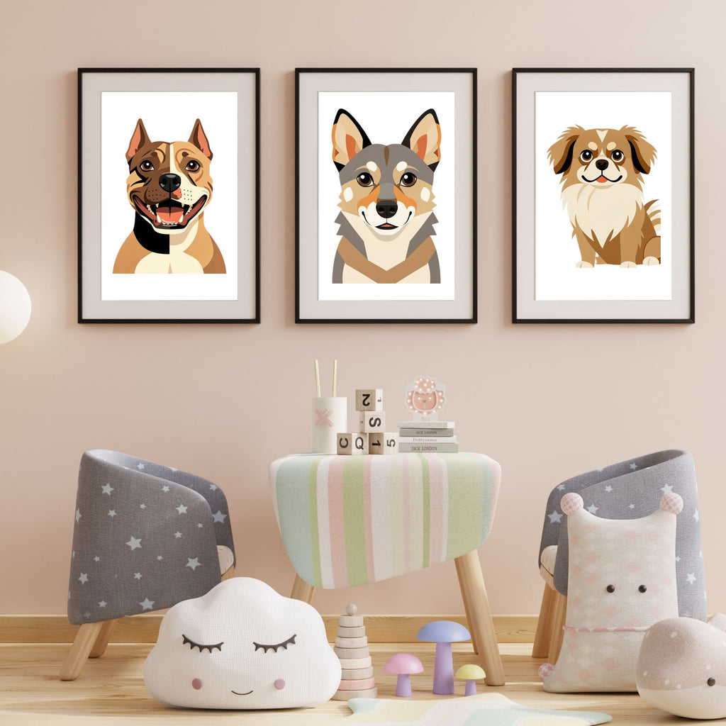 Bold Block Art Print - Framed Nursery Mockup