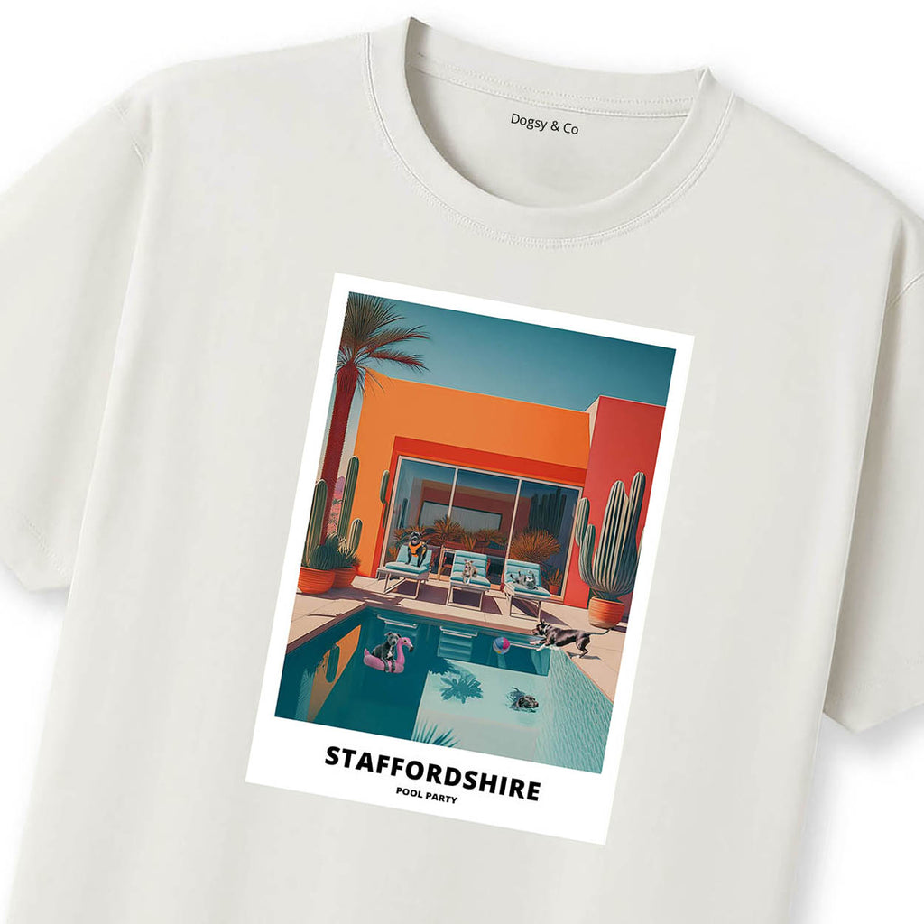 Staffordshire Bull Terrier Pool Party T-shirt