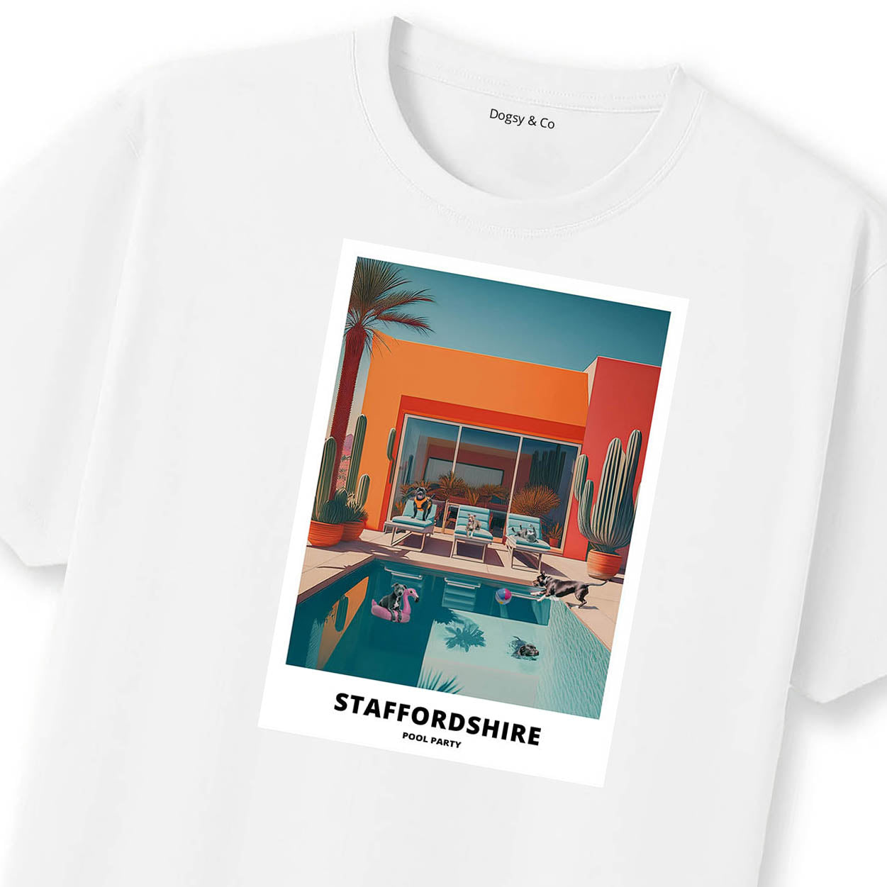 Staffordshire Bull Terrier Pool Party T-shirt