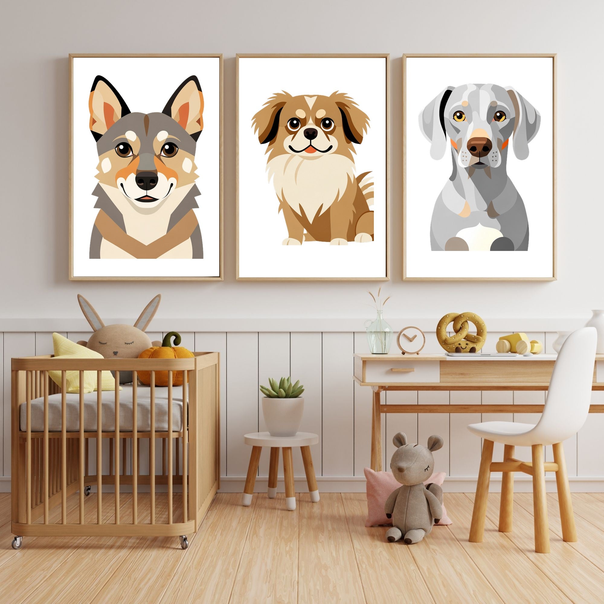 Bold Block Art Print - Framed Nursery Mockup