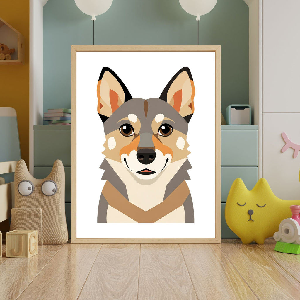 Bold Block Art Print - Framed Nursery Mockup