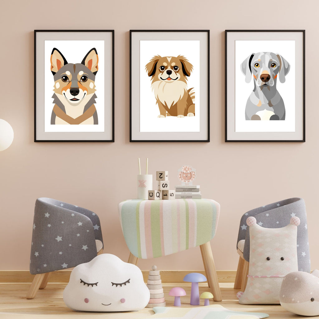 Bold Block Art Print - Framed Nursery Mockup