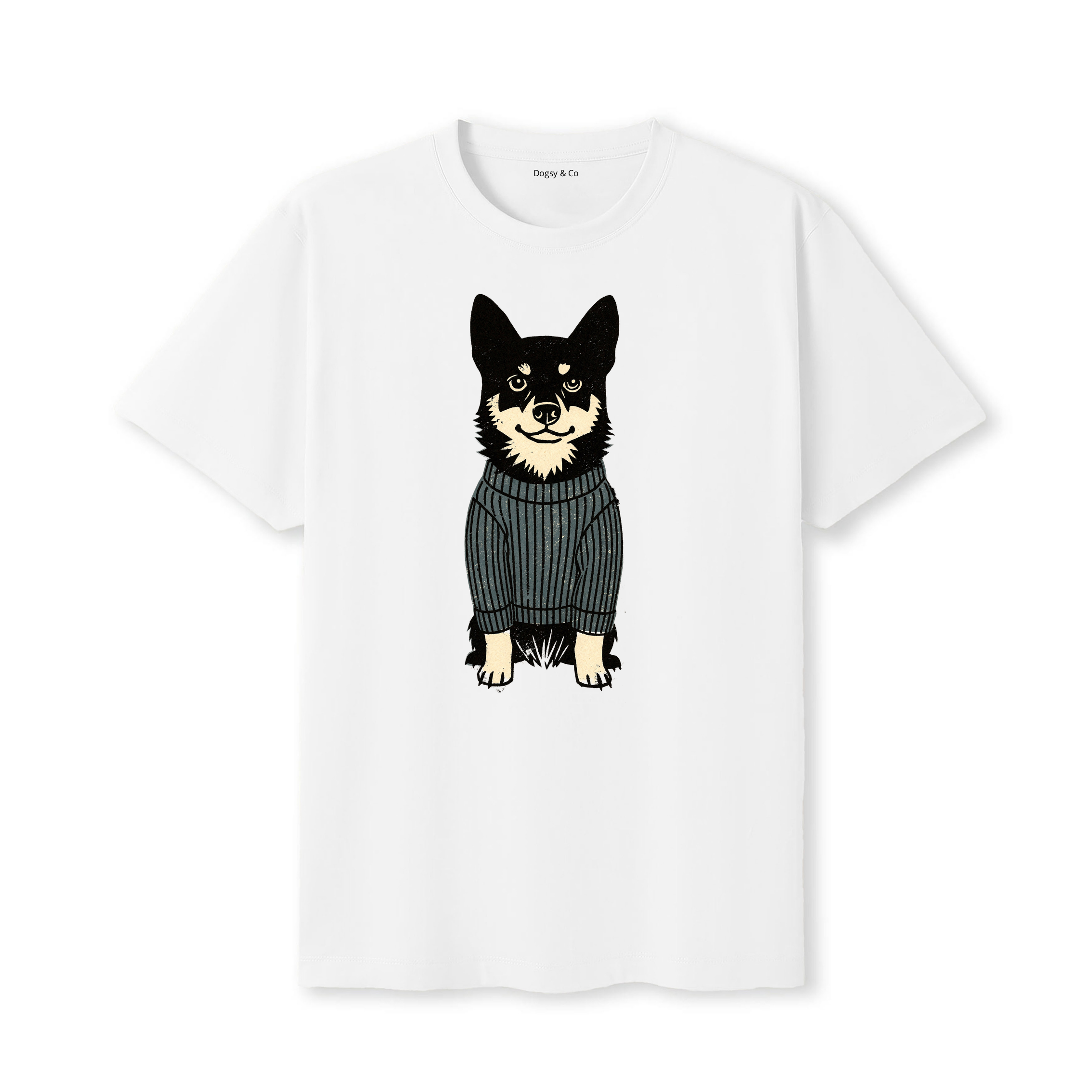 Swedish Vallhund Jumper Dog T-Shirt - White
