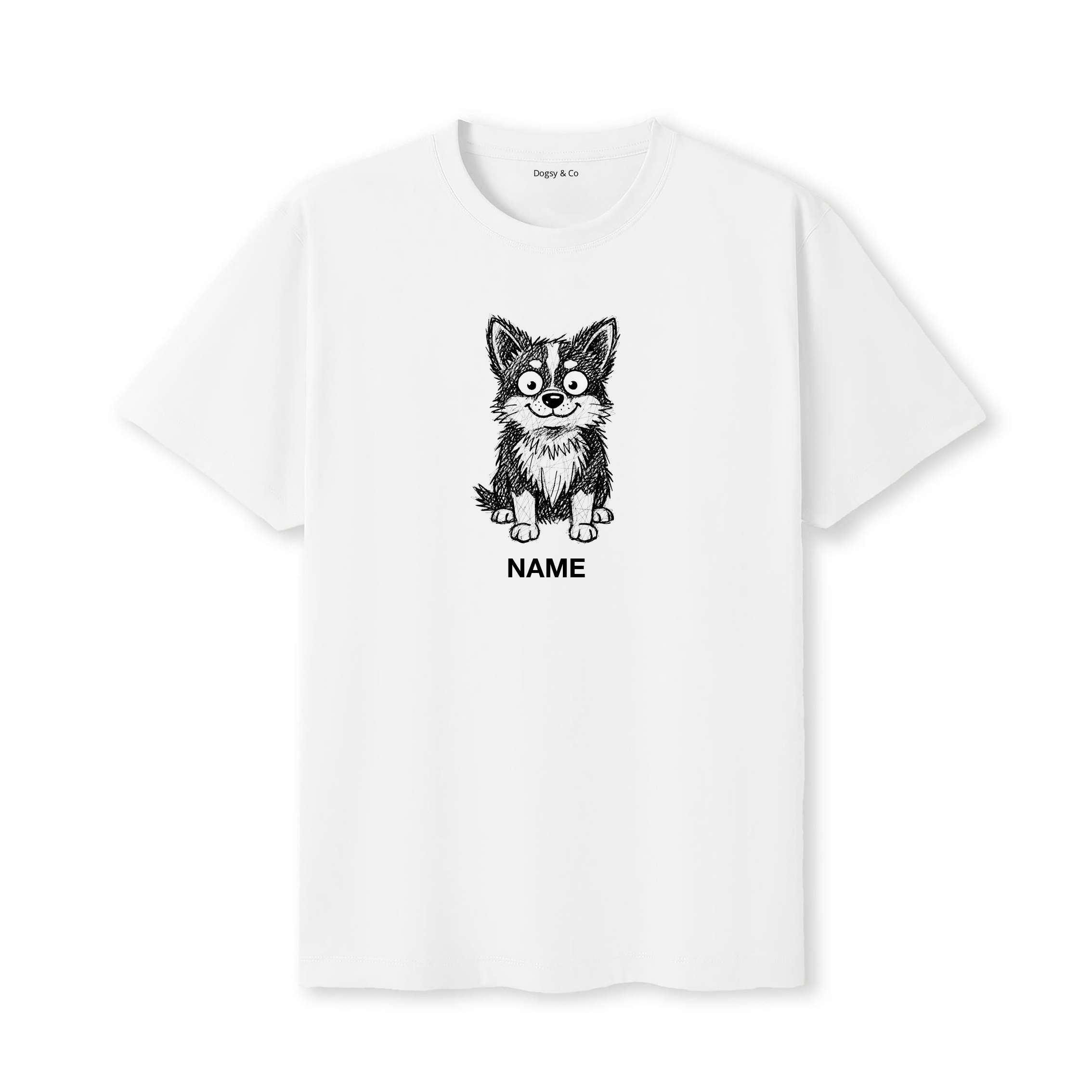 Swedish Vallhund Scraggy Dog Custom T-Shirt - White