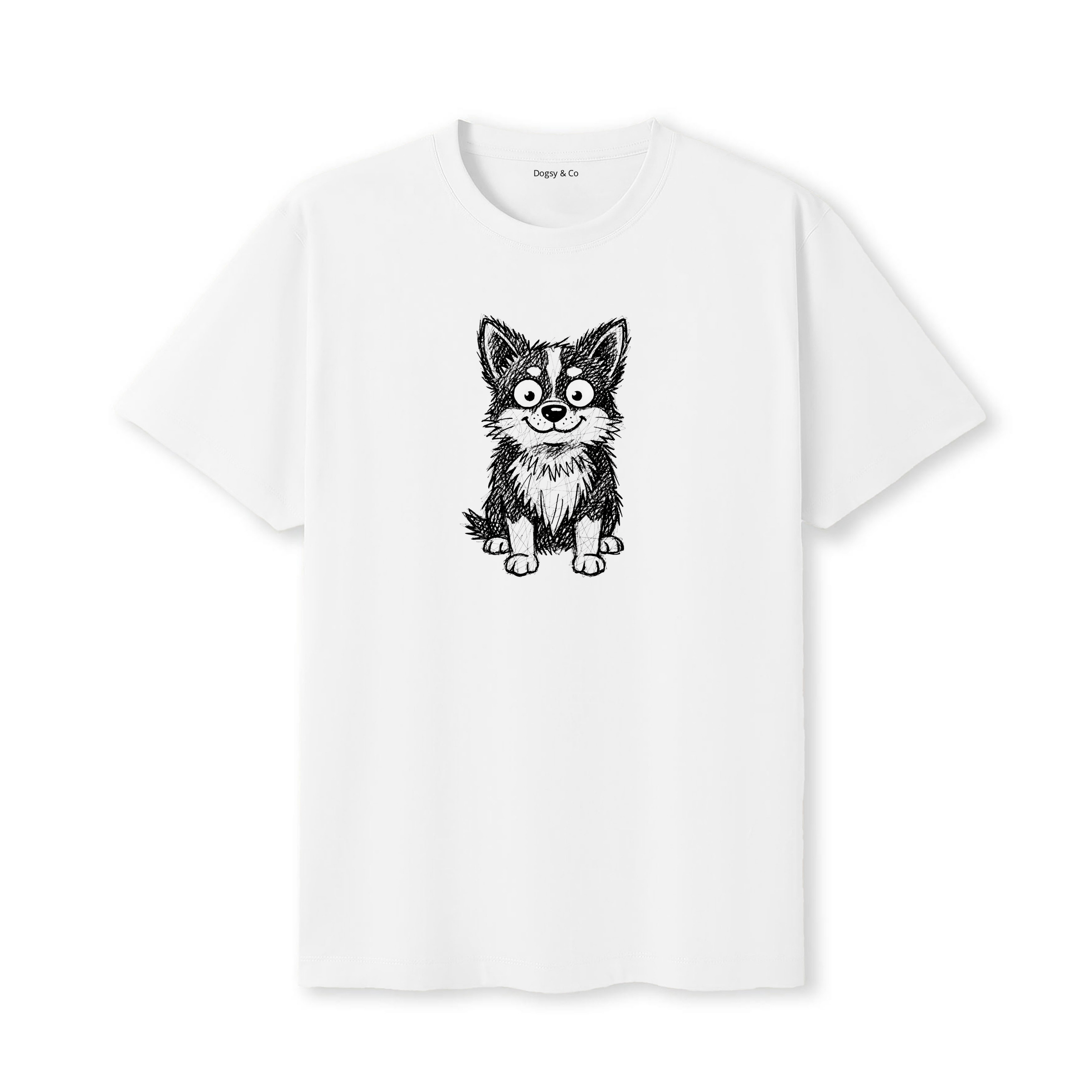 Swedish Vallhund Scraggy Dog T-Shirt - White