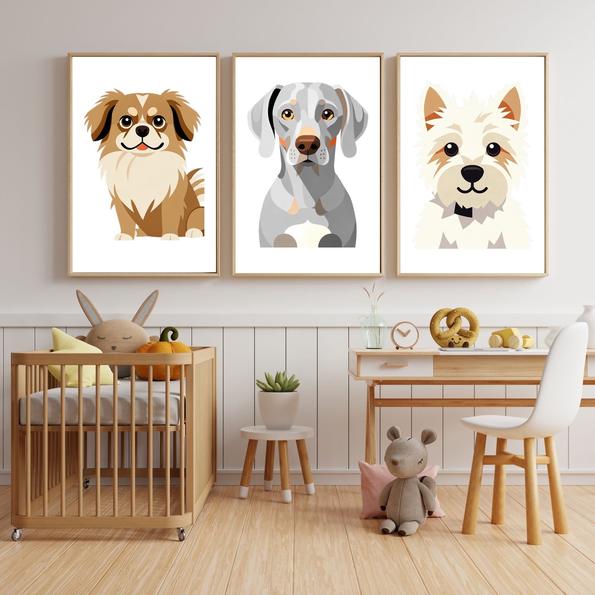 Bold Block Art Print - Framed Nursery Mockup