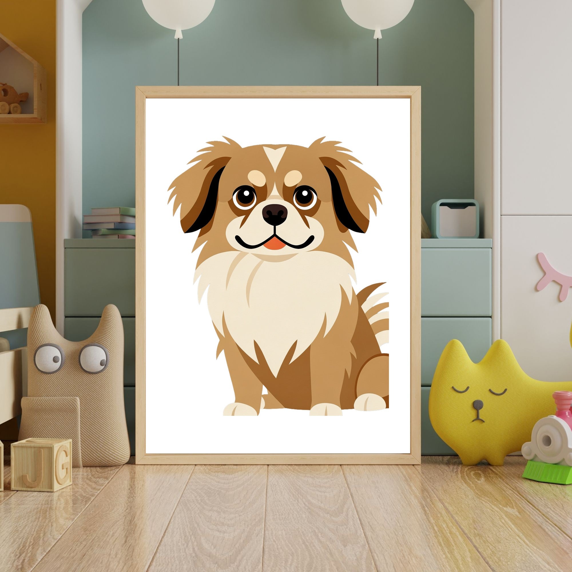 Bold Block Art Print - Framed Nursery Mockup
