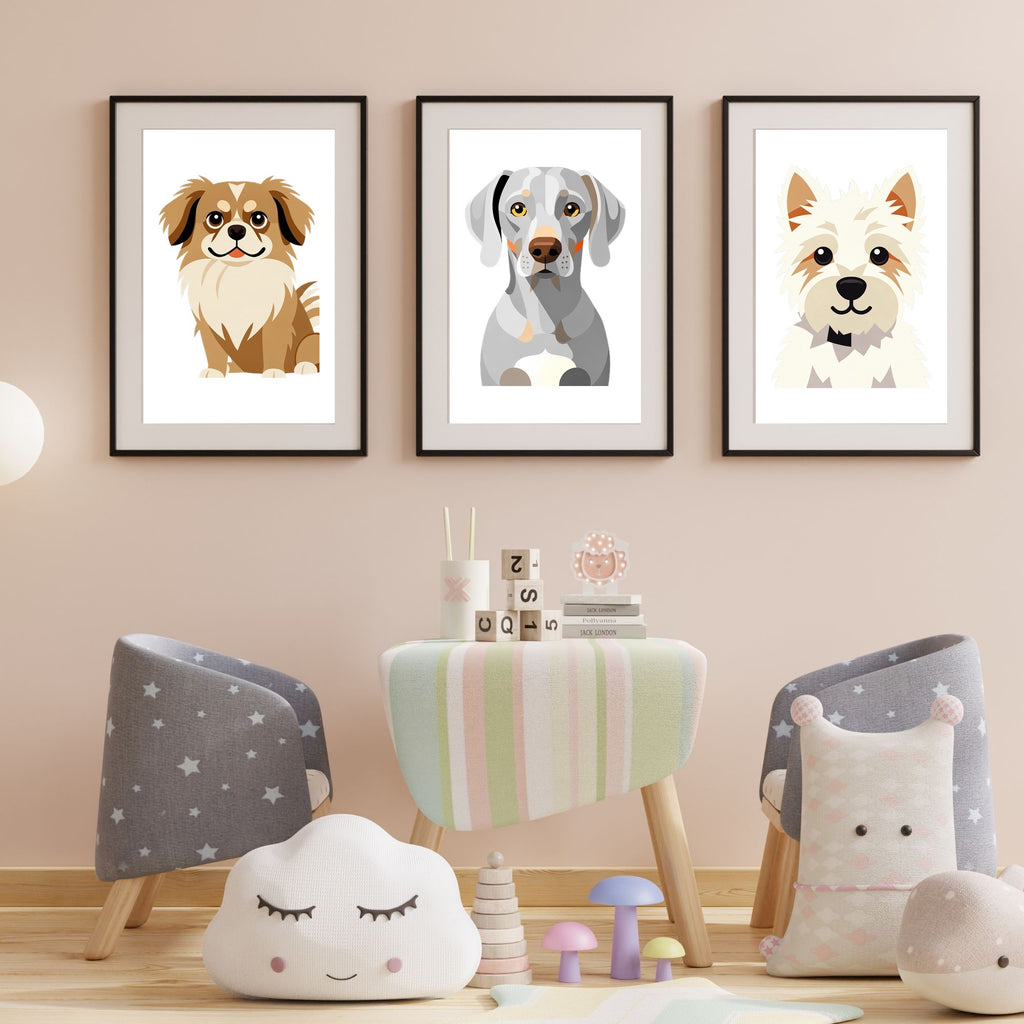 Bold Block Art Print - Framed Nursery Mockup