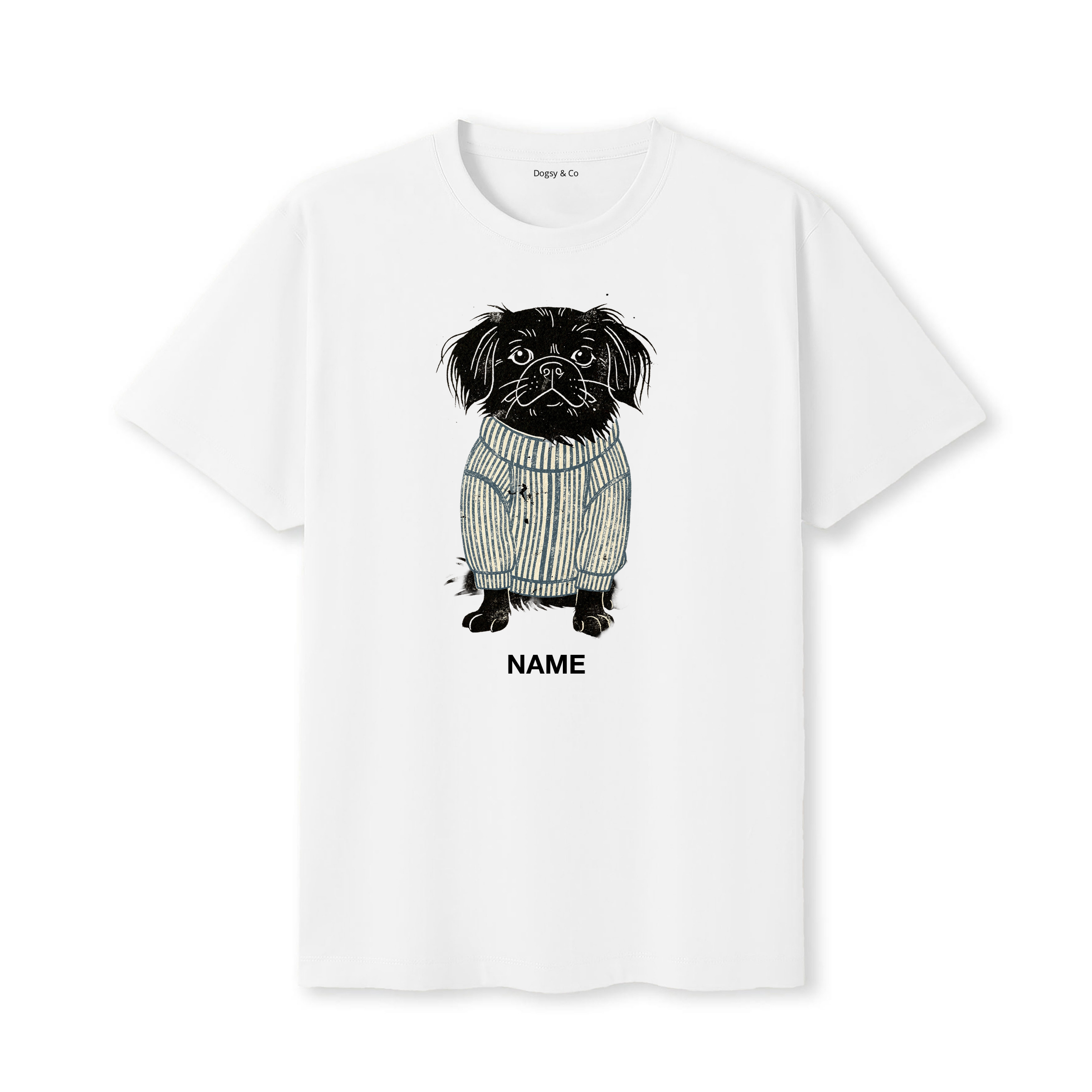 Tibetan Spaniel Jumper Dog Custom T-Shirt - White