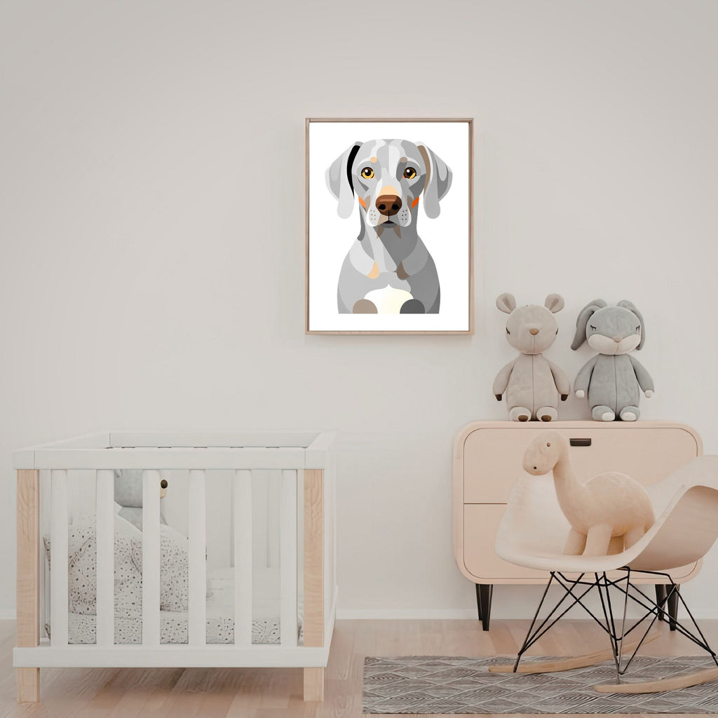 Bold Block Art Print - Framed Nursery Mockup