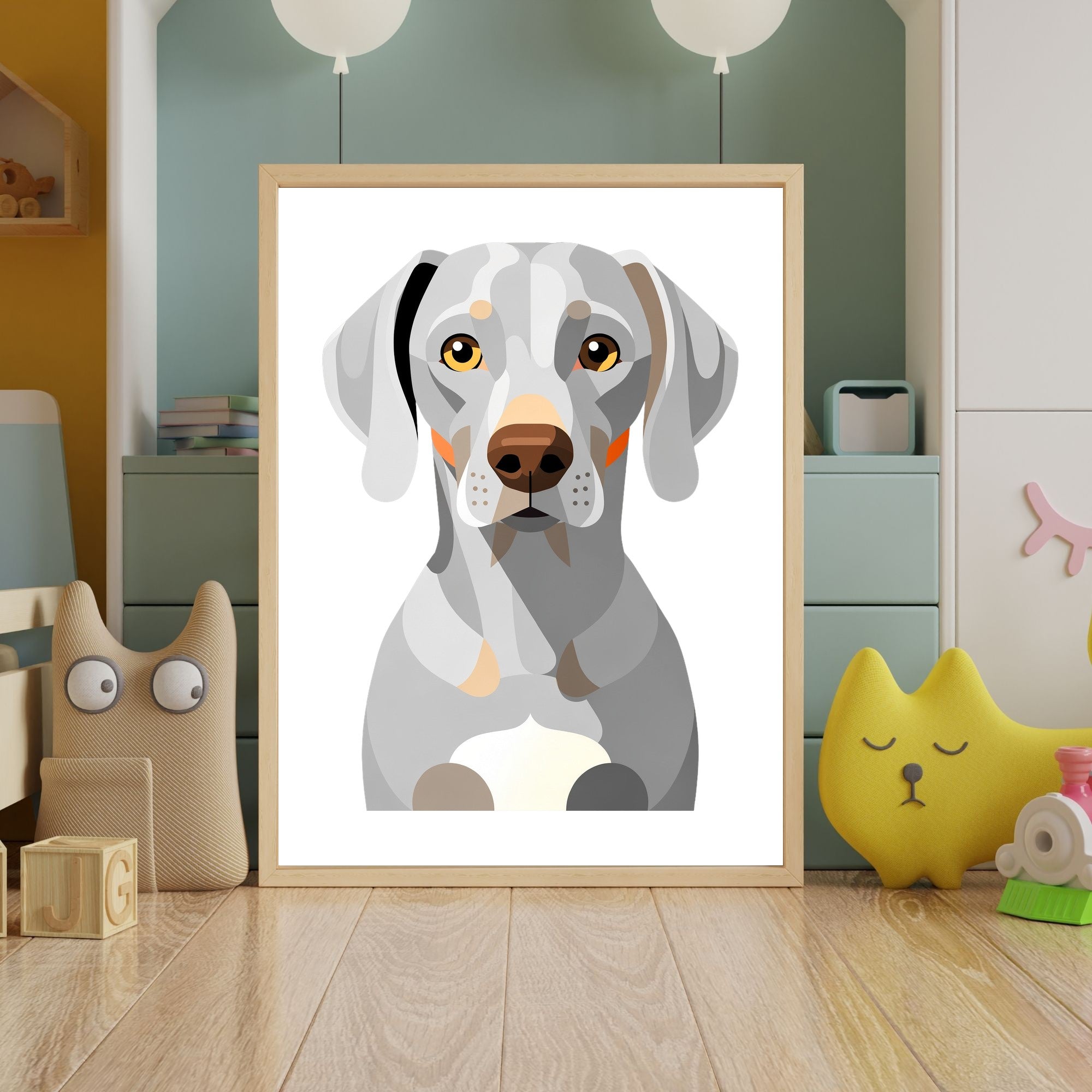 Bold Block Art Print - Framed Nursery Mockup