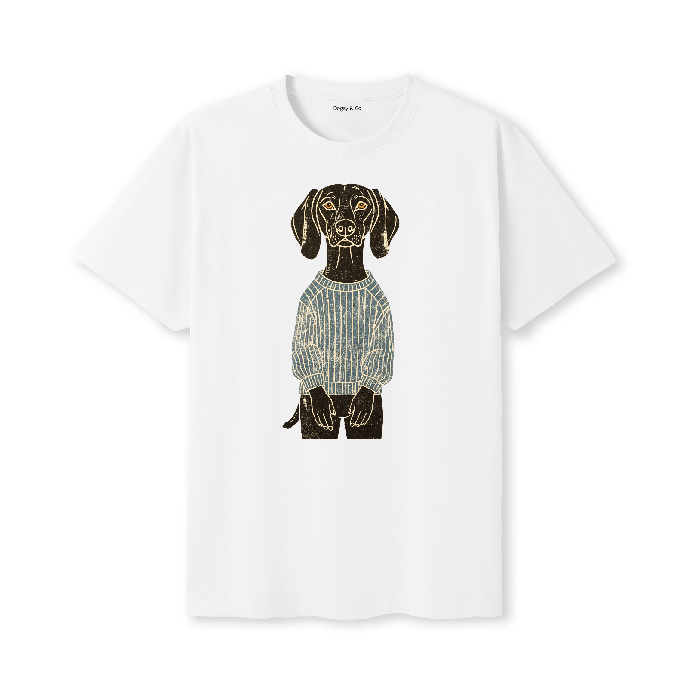 Weimaraner Jumper Dog T-Shirt - White