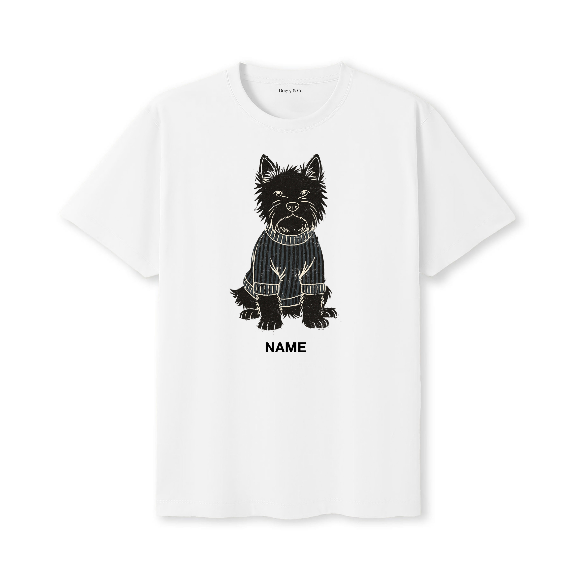 West Highland White Terrier Jumper Dog Custom T-Shirt - White