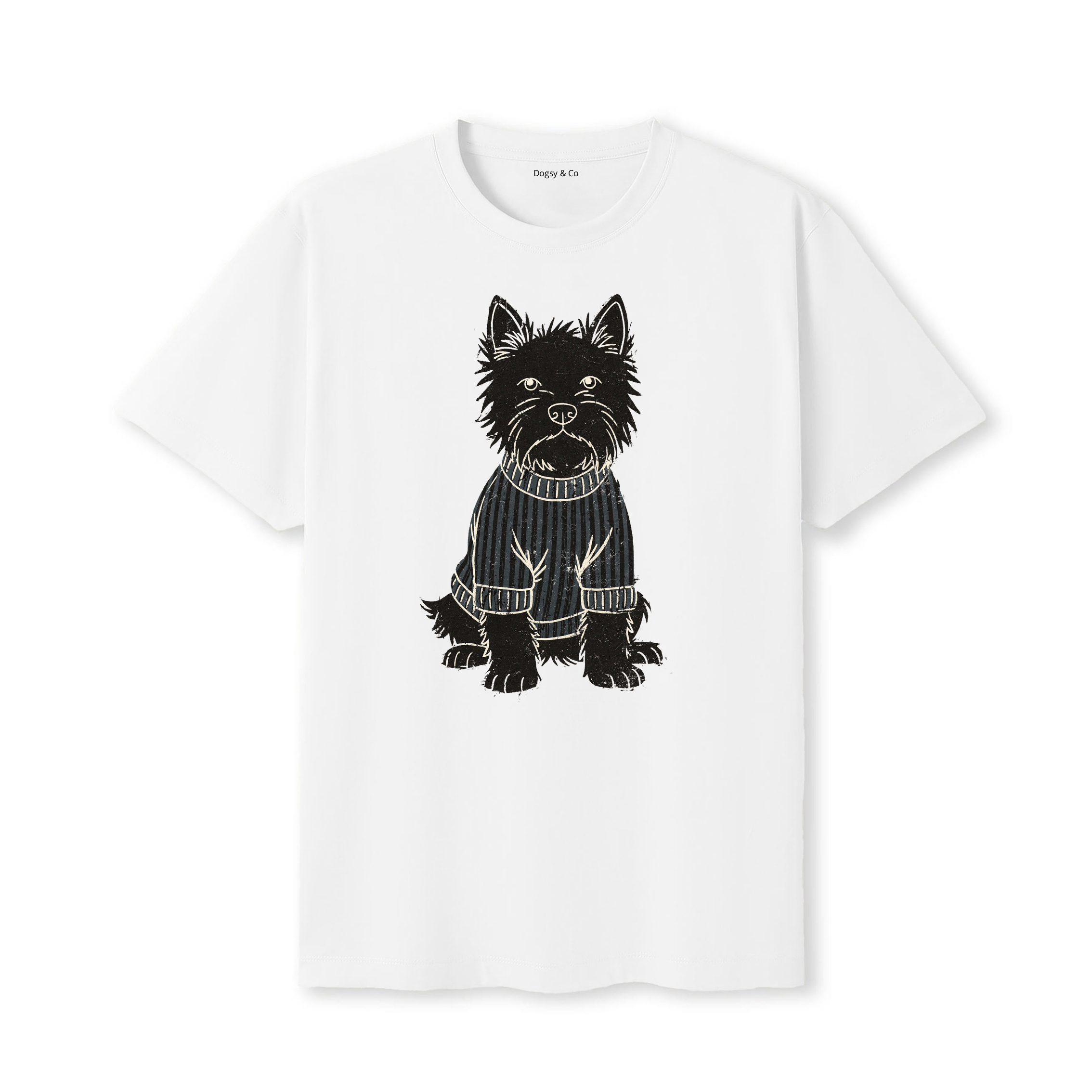 West Highland White Terrier Jumper Dog T-Shirt - White