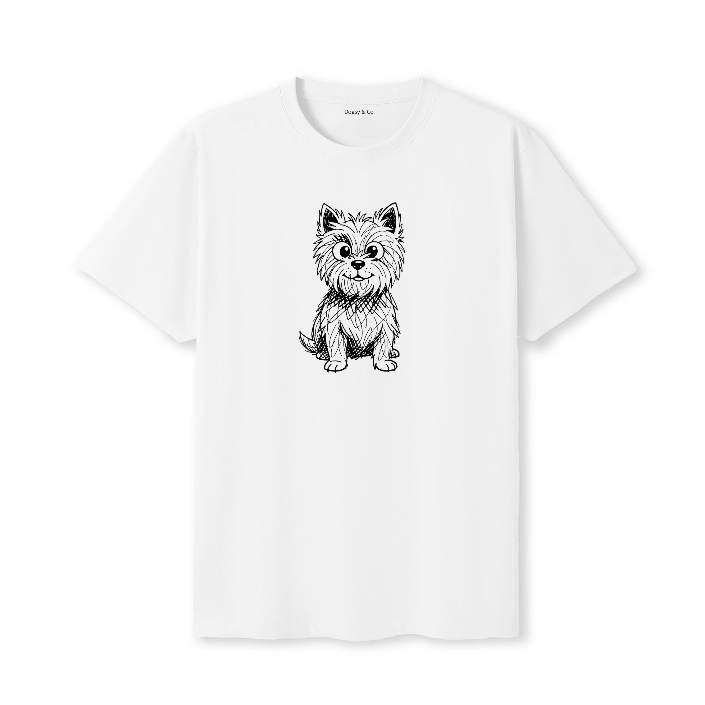 West Highland White Terrier Scraggy Dog T-Shirt - White