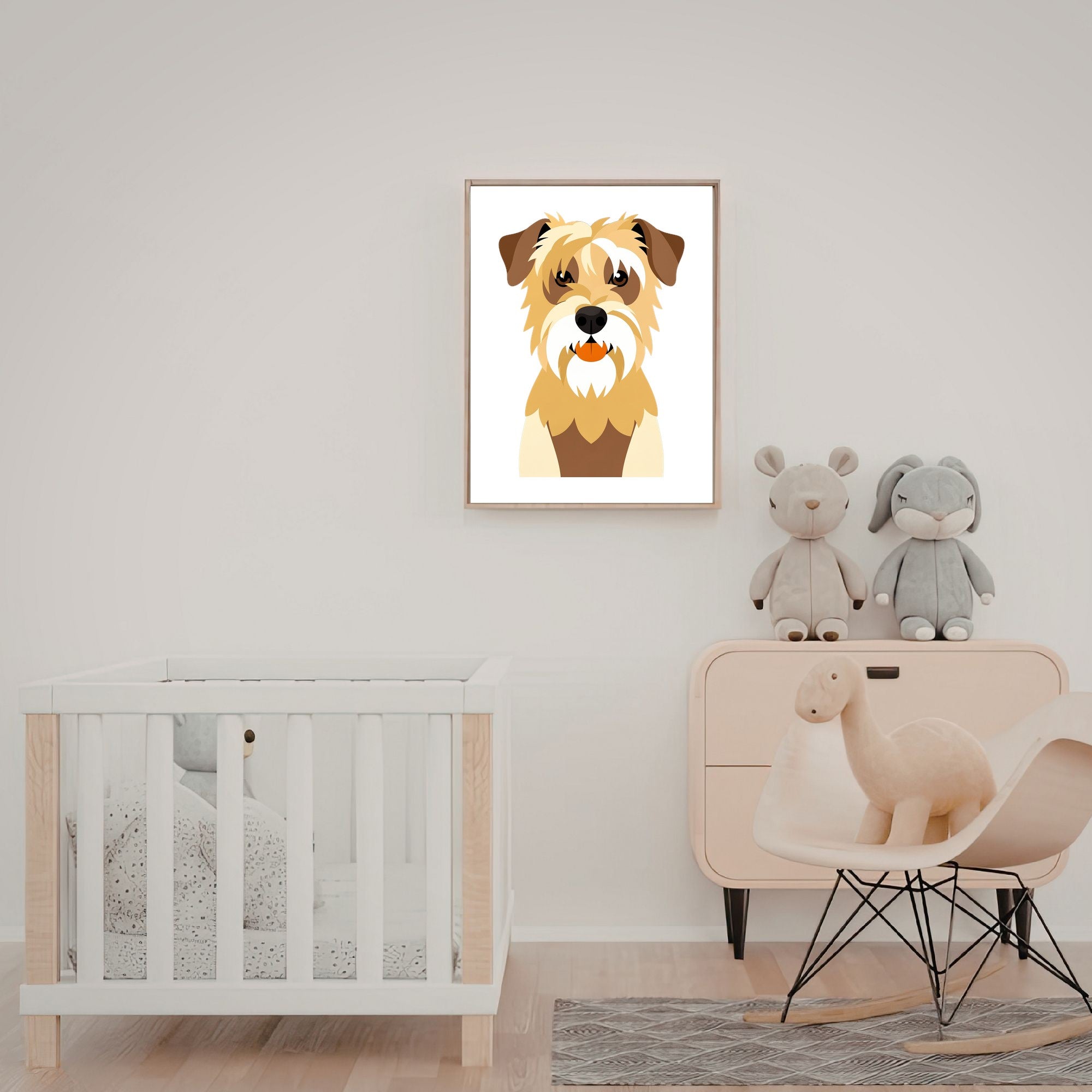 Bold Block Art Print - Framed Nursery Mockup
