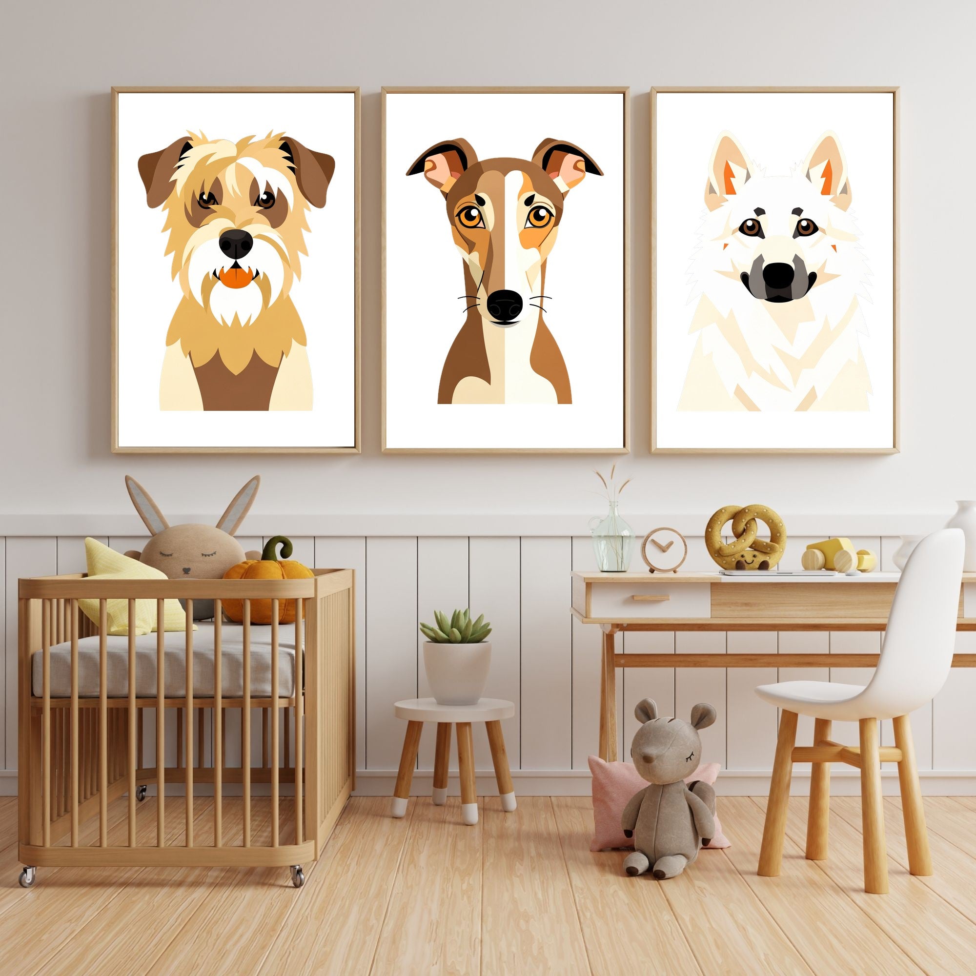 Bold Block Art Print - Framed Nursery Mockup