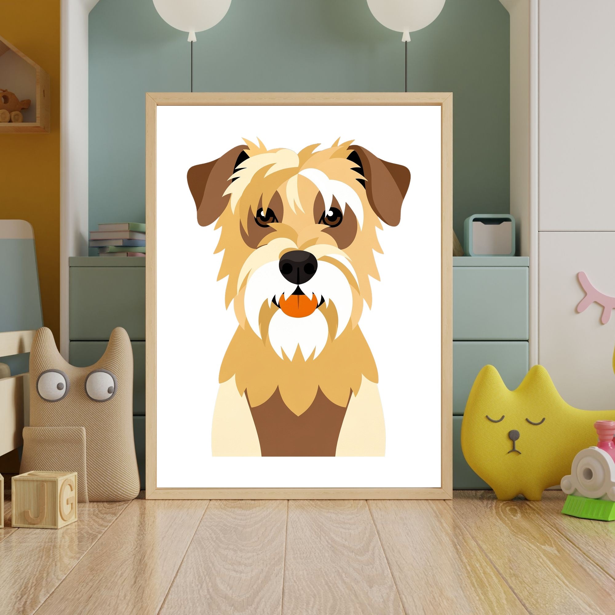Bold Block Art Print - Framed Nursery Mockup