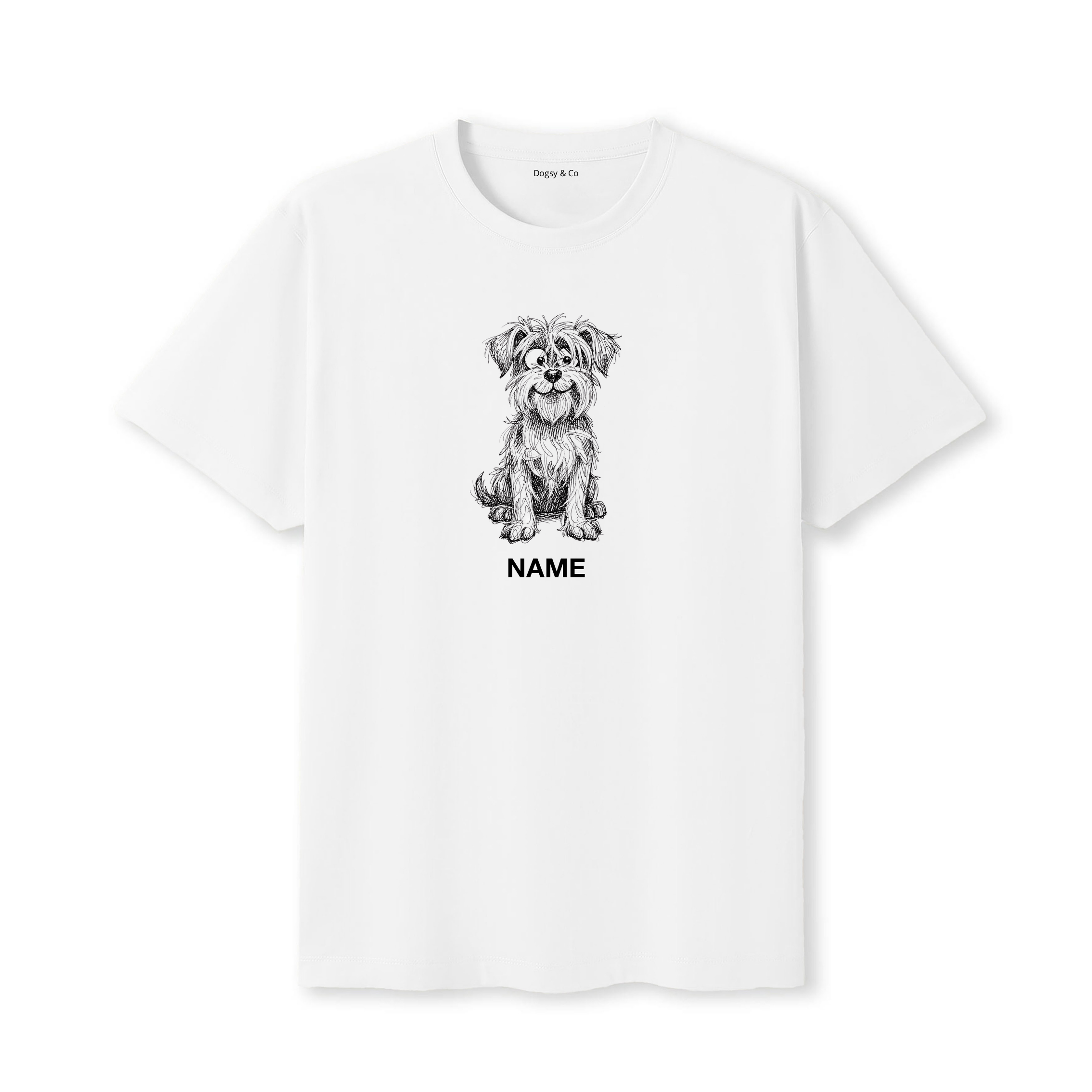 Wheaten Terrier Scraggy Dog Custom T-Shirt - White