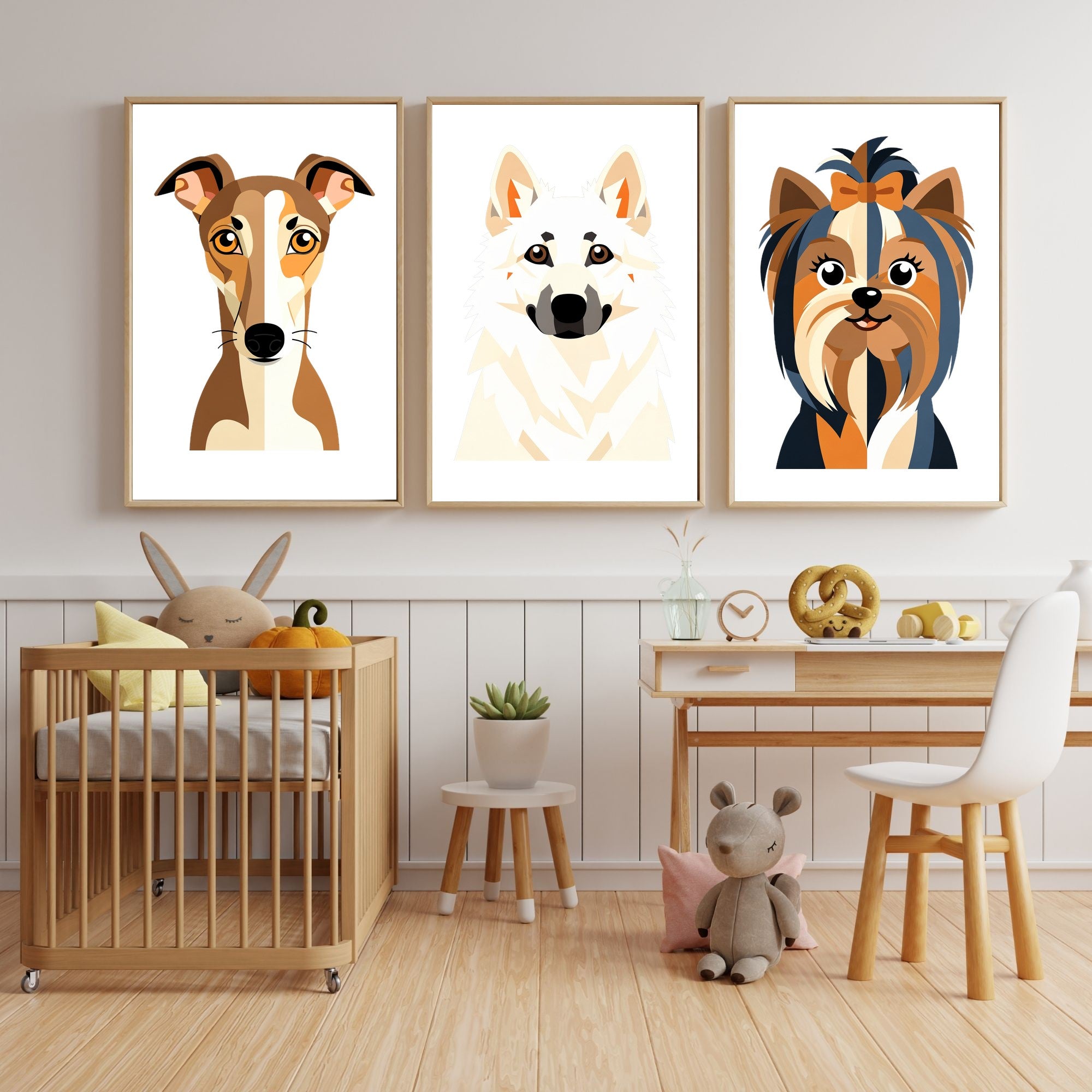 Bold Block Art Print - Framed Nursery Mockup