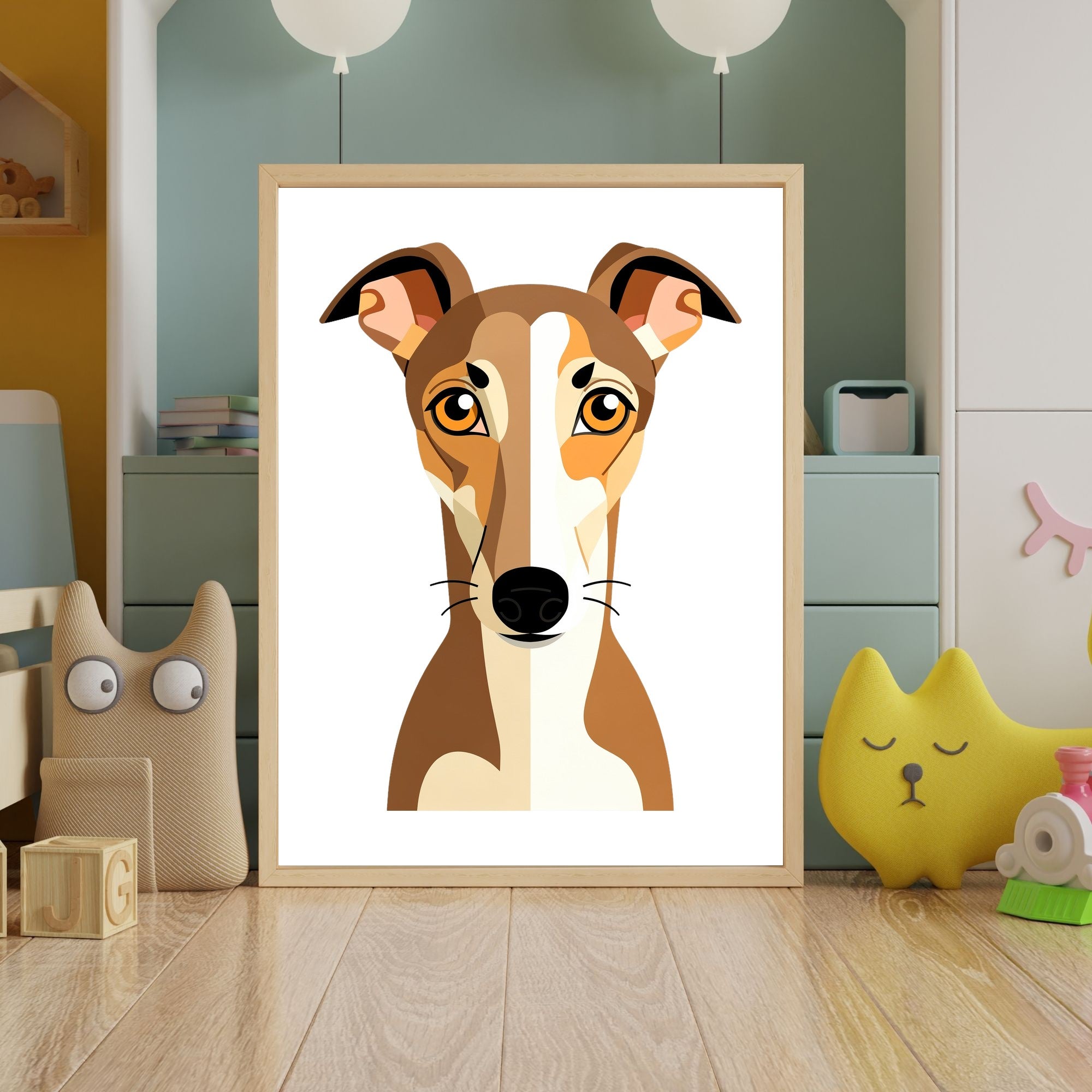 Bold Block Art Print - Framed Nursery Mockup
