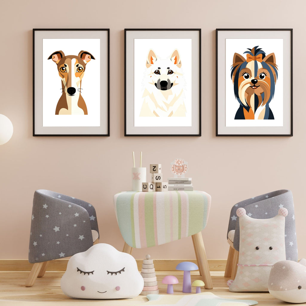 Bold Block Art Print - Framed Nursery Mockup