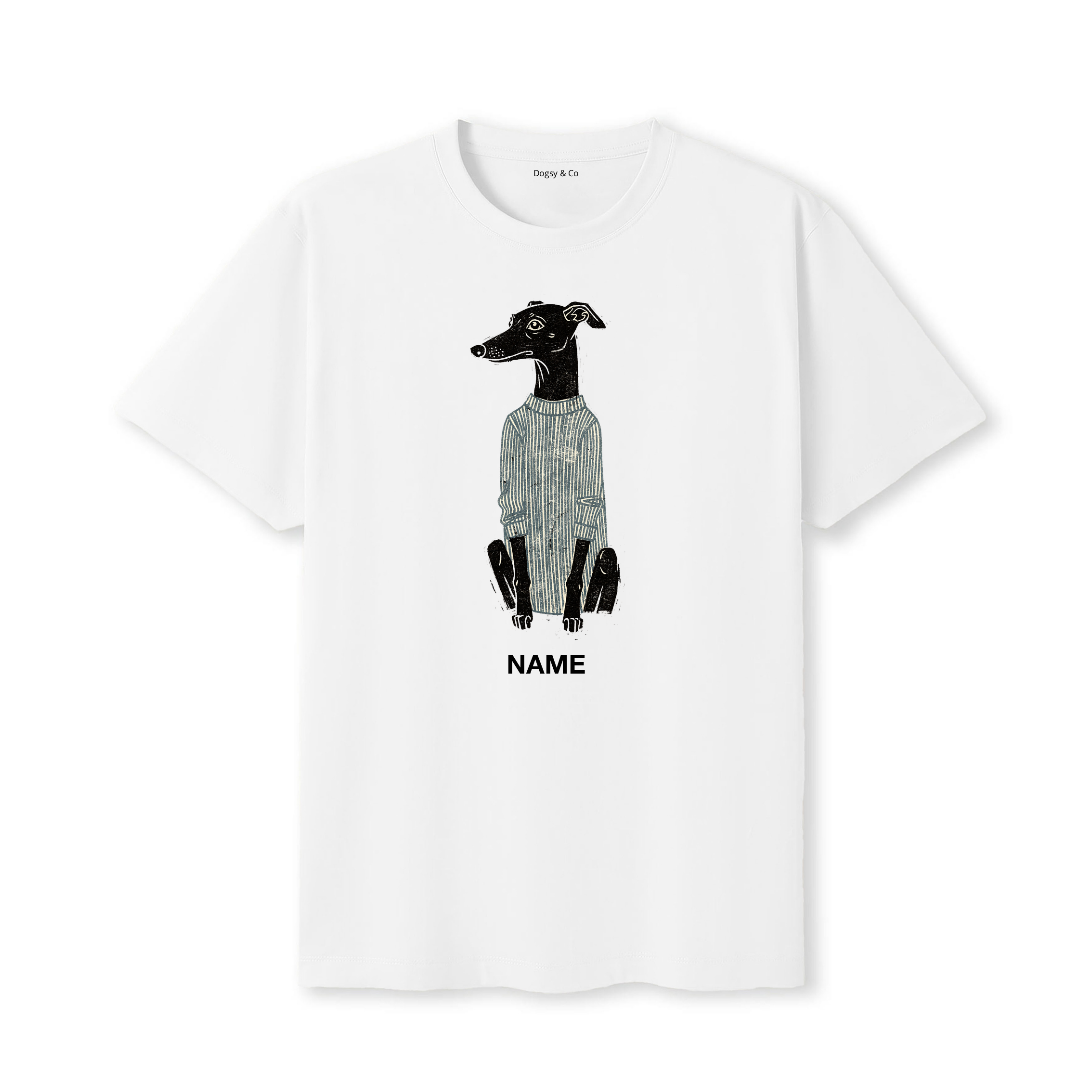 Whippet Jumper Dog Custom T-Shirt - White