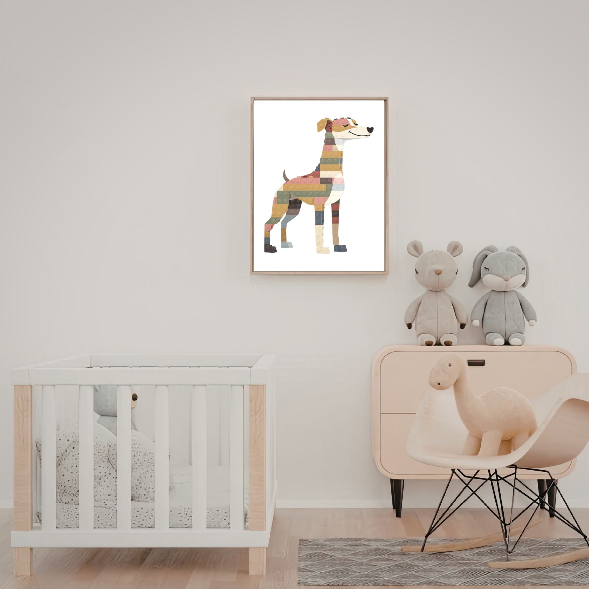 Whippet Lego Dog - White