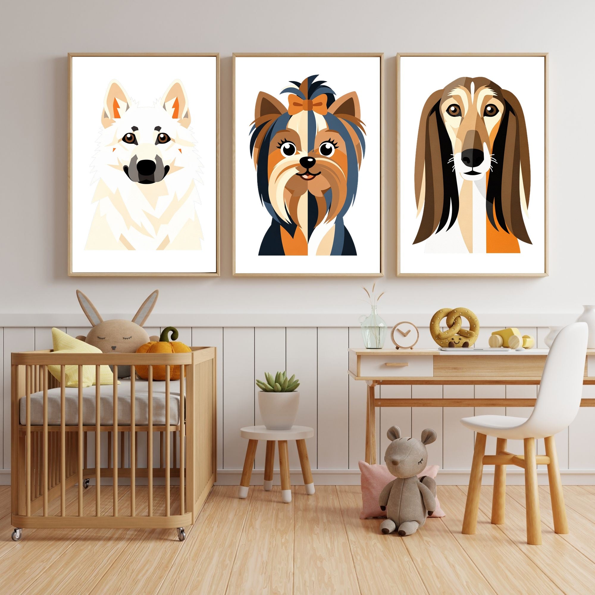 Bold Block Art Print - Framed Nursery Mockup