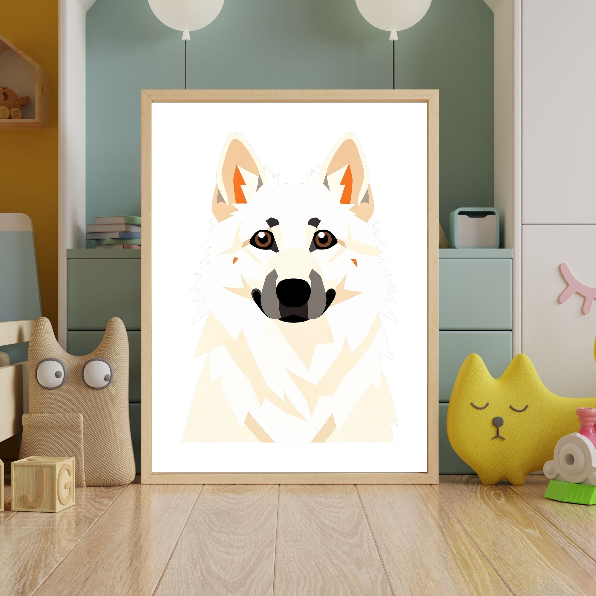 Bold Block Art Print - Framed Nursery Mockup