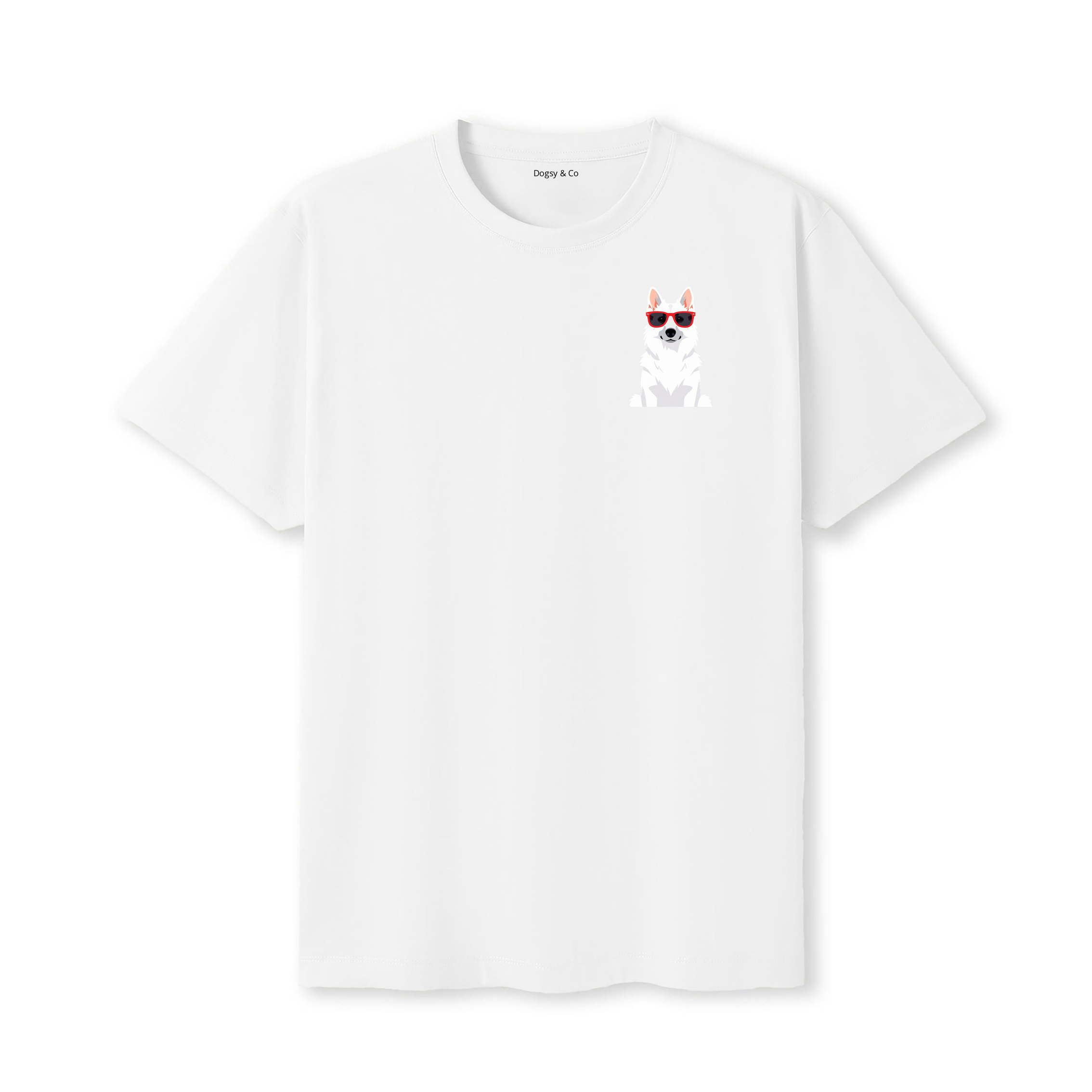 White Swiss Shepherd Cool Dog T-Shirt - White
