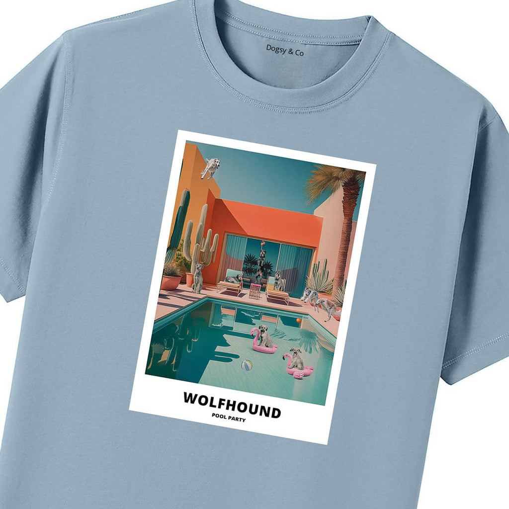 Irish Wolfhound Pool Party T-shirt